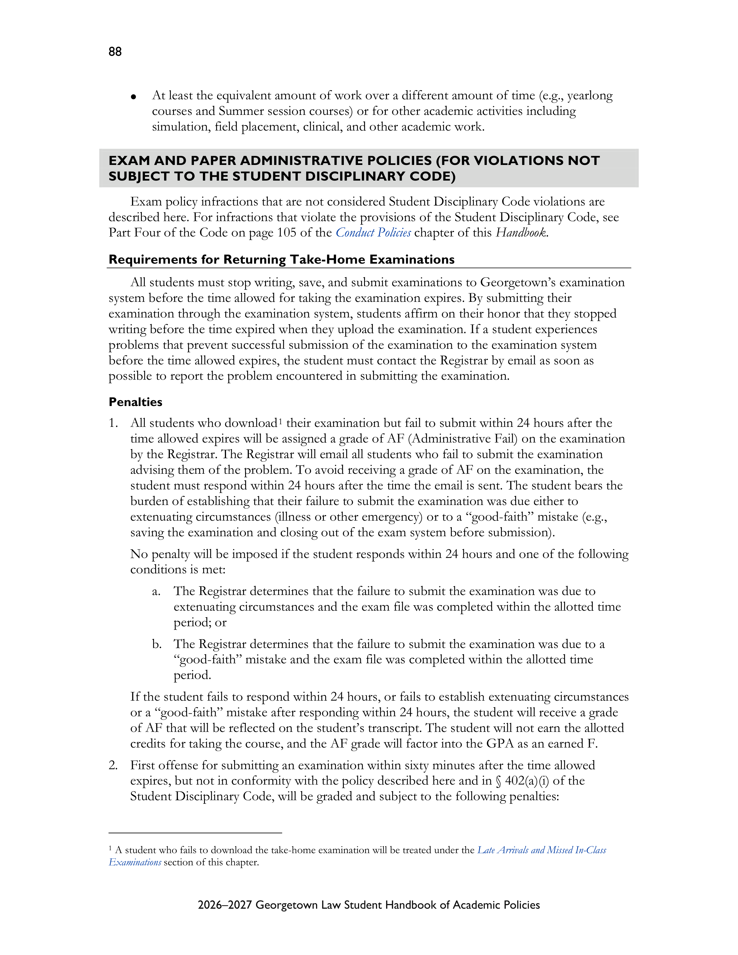 Georgetown University Law Student Handbook of Academic Policies Handbook — page 94