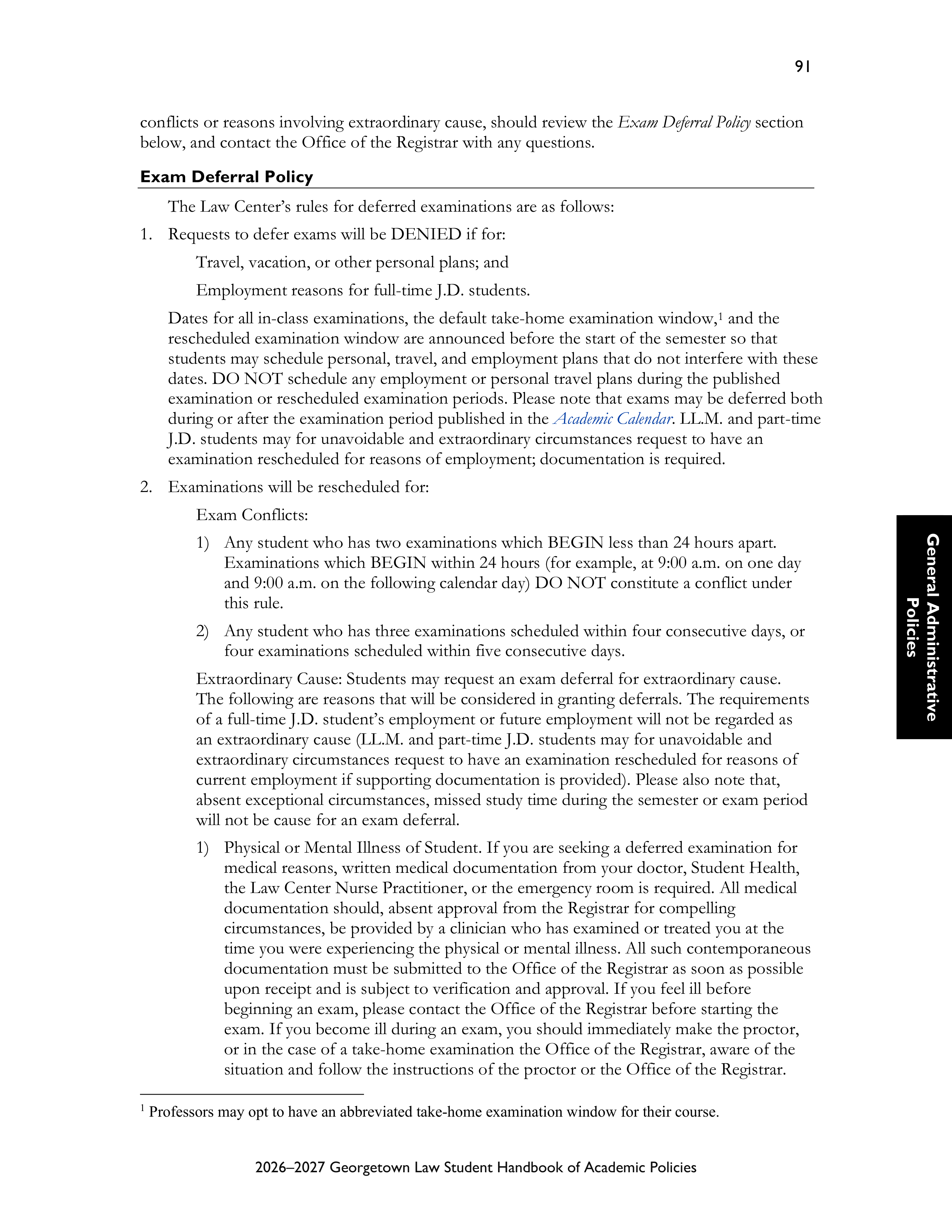 Georgetown University Law Student Handbook of Academic Policies Handbook — page 97
