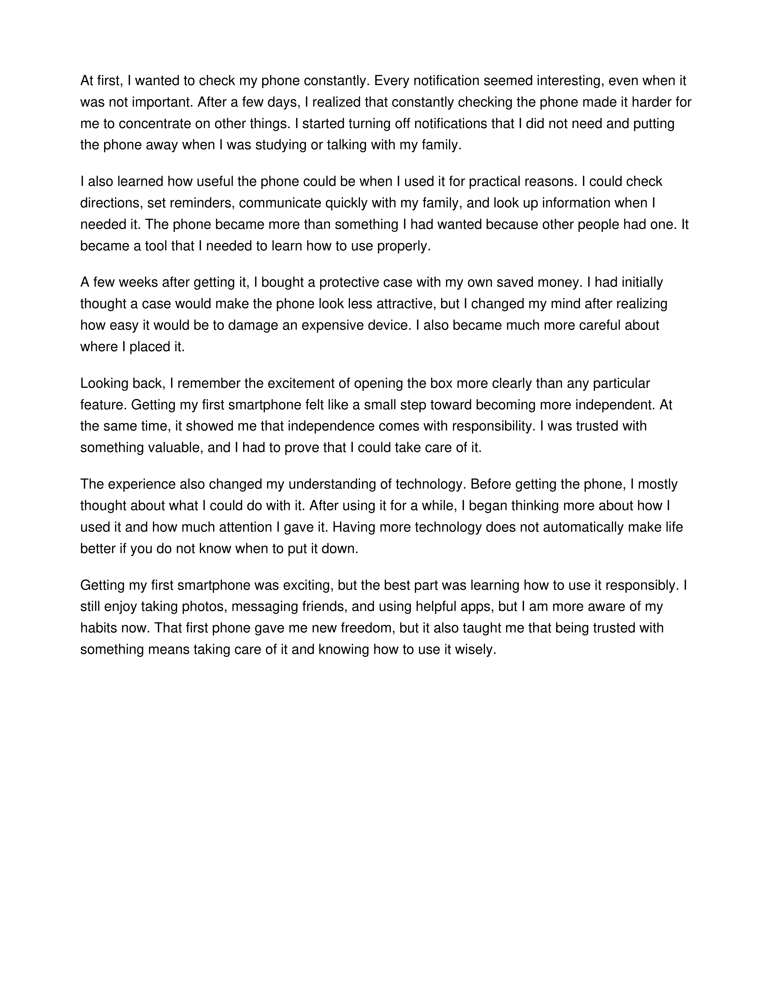 Getting My First Smartphone Personal Narrative — page 2