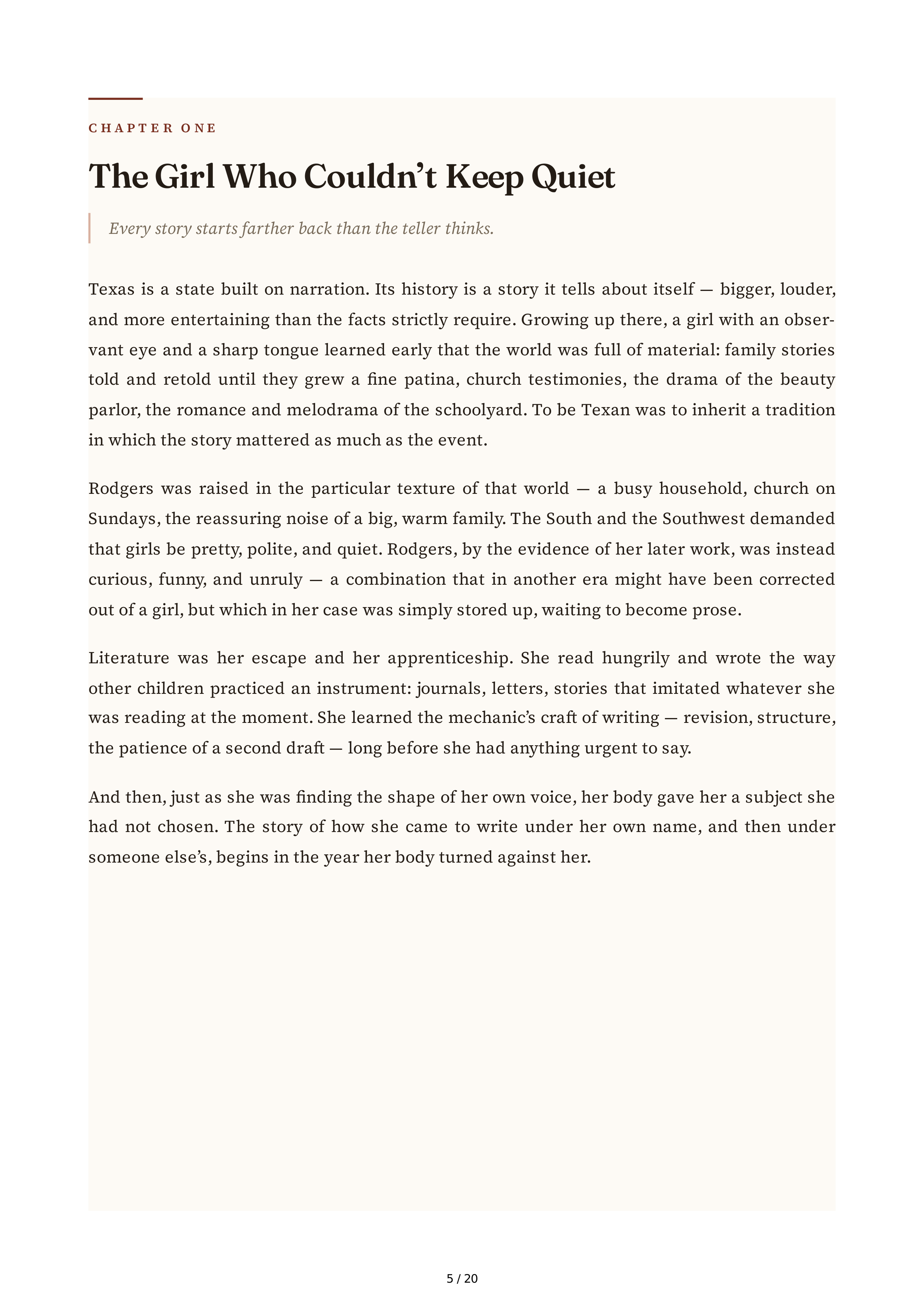 Ghostwriter Joni Rodgers A Little Bit Wicked Biography — page 5