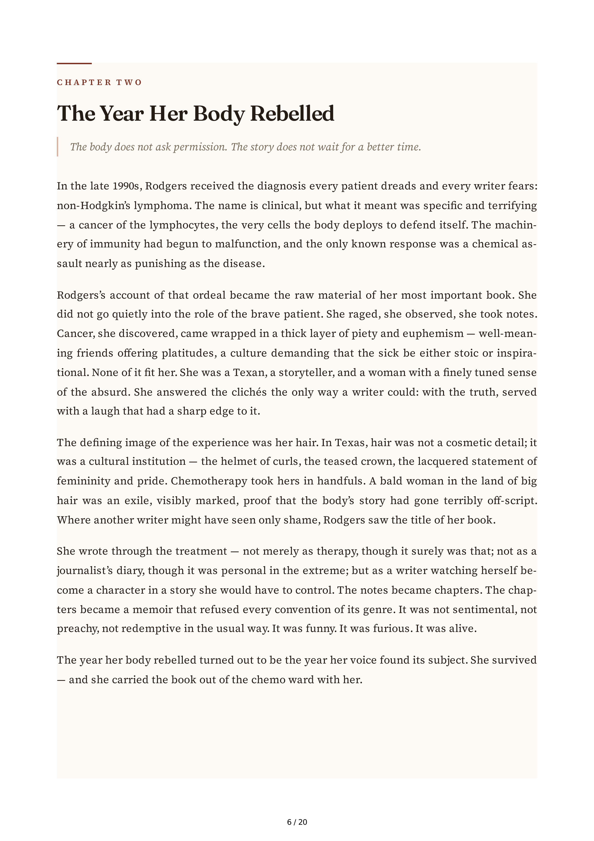 Ghostwriter Joni Rodgers A Little Bit Wicked Biography — page 6