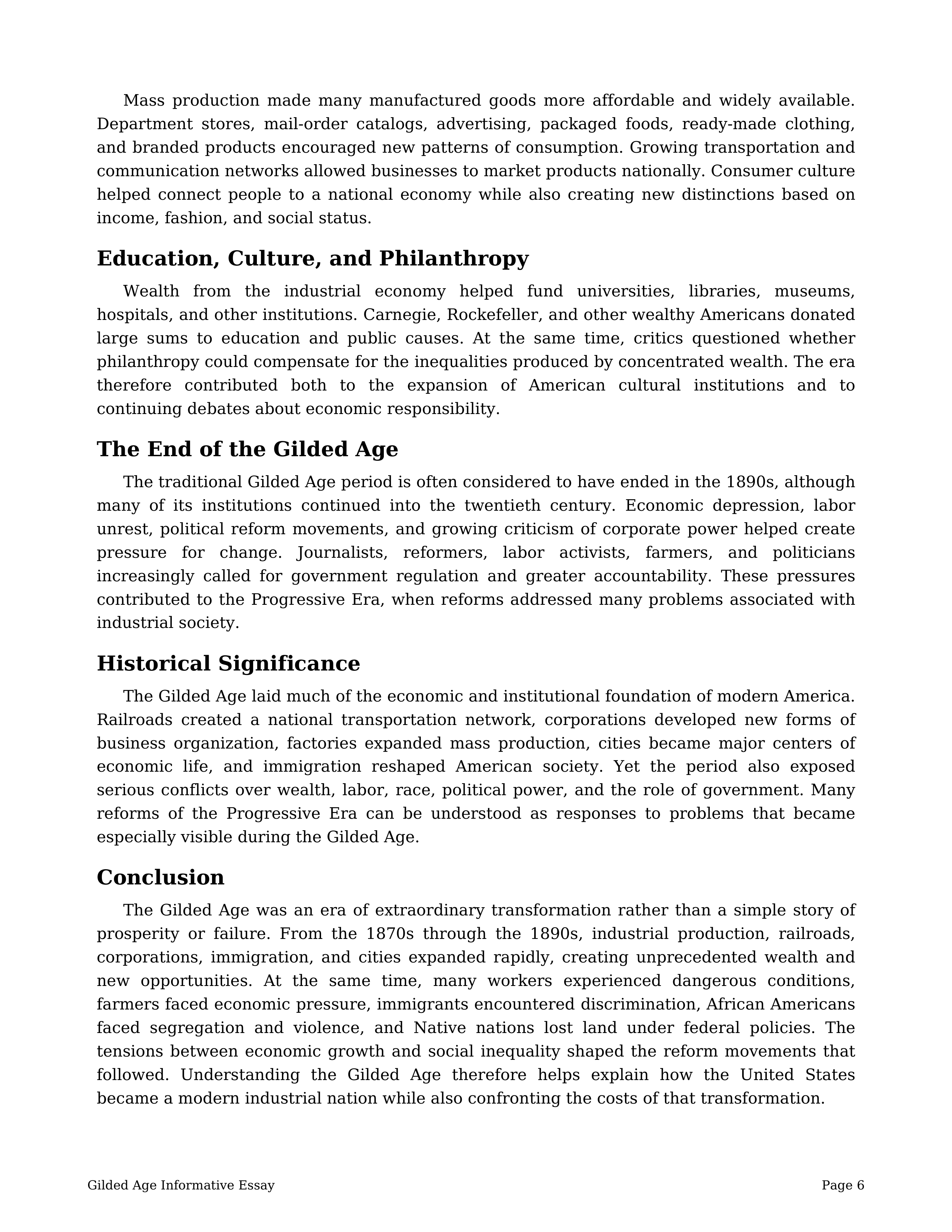 Gilded Age Informative Essay — page 6