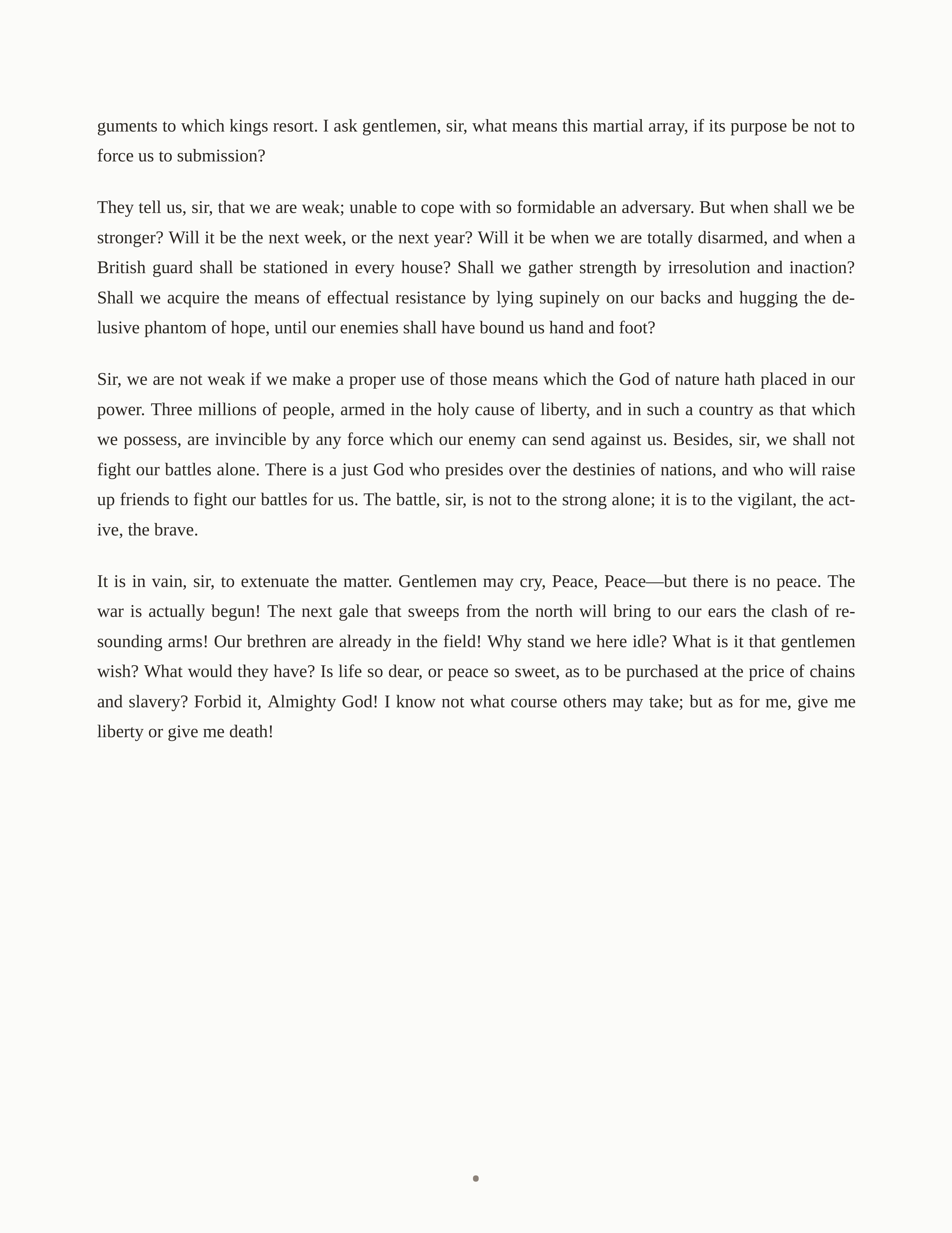 Give Me Liberty or Give Me Death Persuasive Speech — page 2
