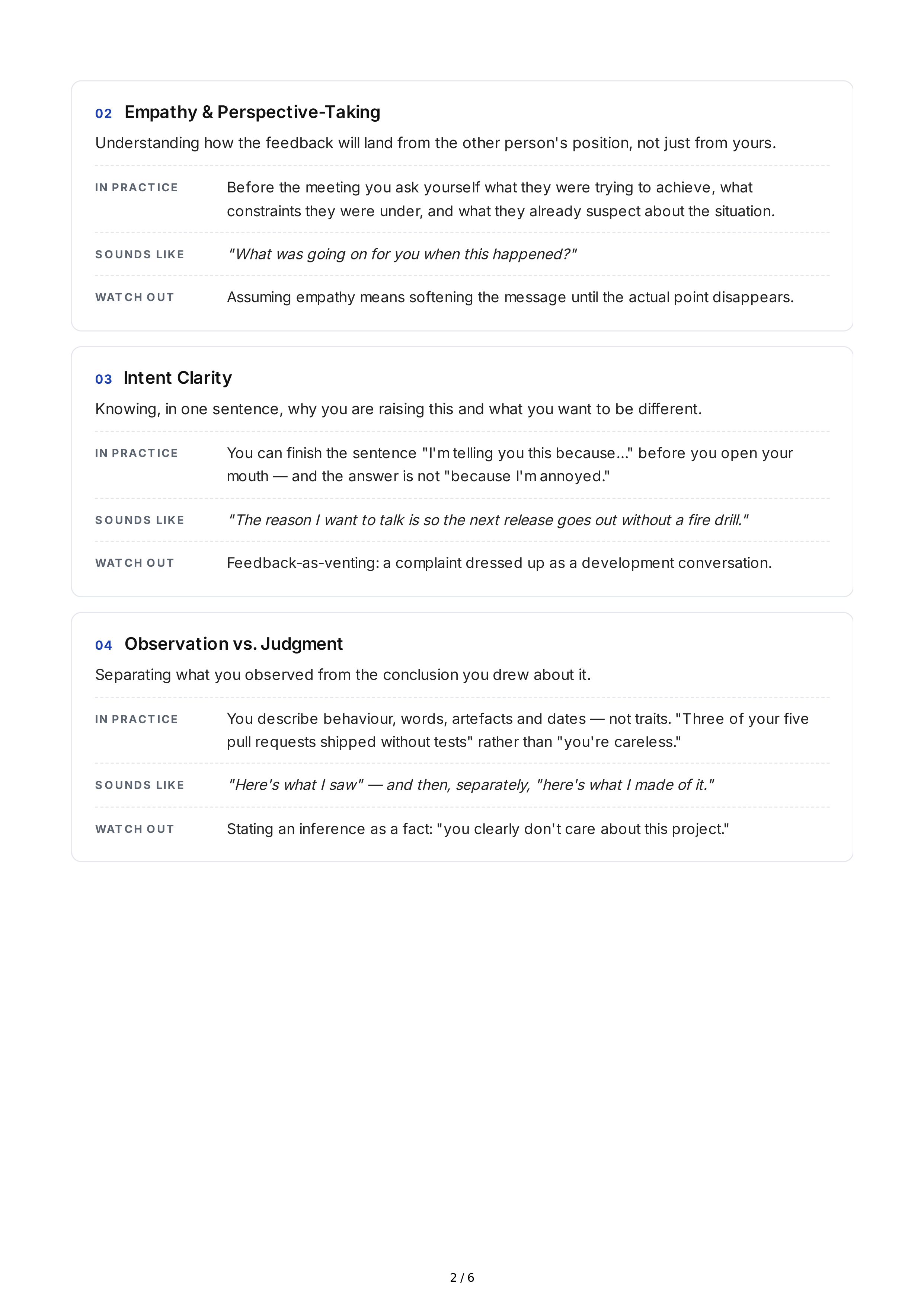 Giving Constructive Feedback Interpersonal Skills — page 2