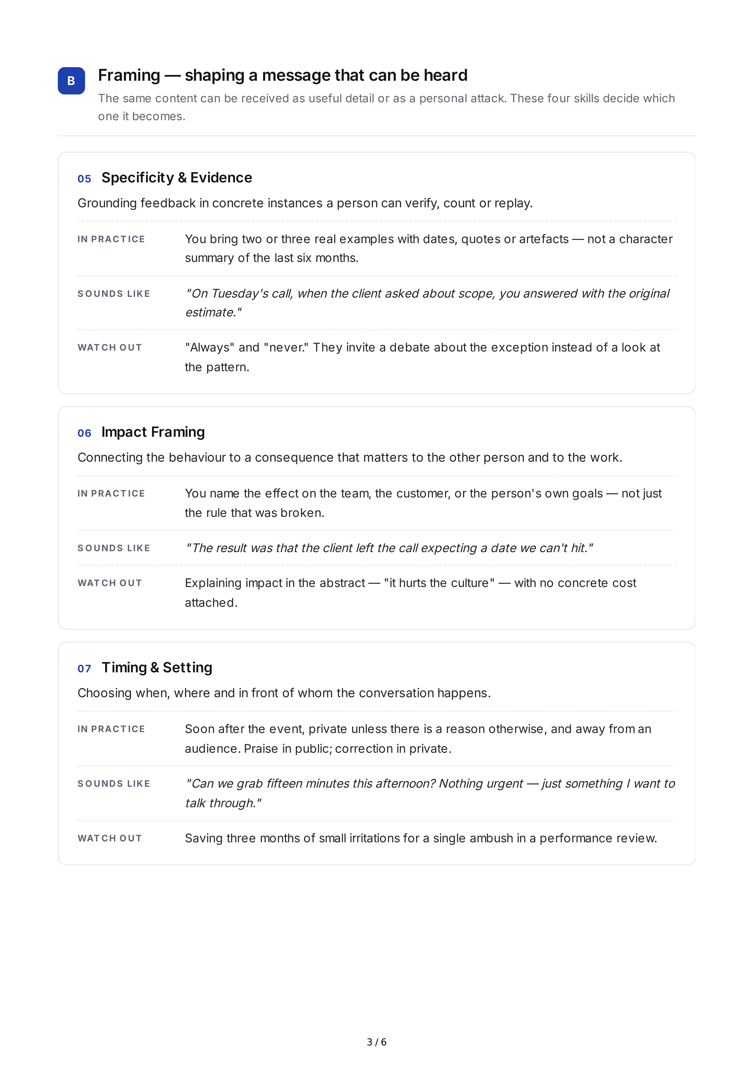 Giving Constructive Feedback Interpersonal Skills — page 3