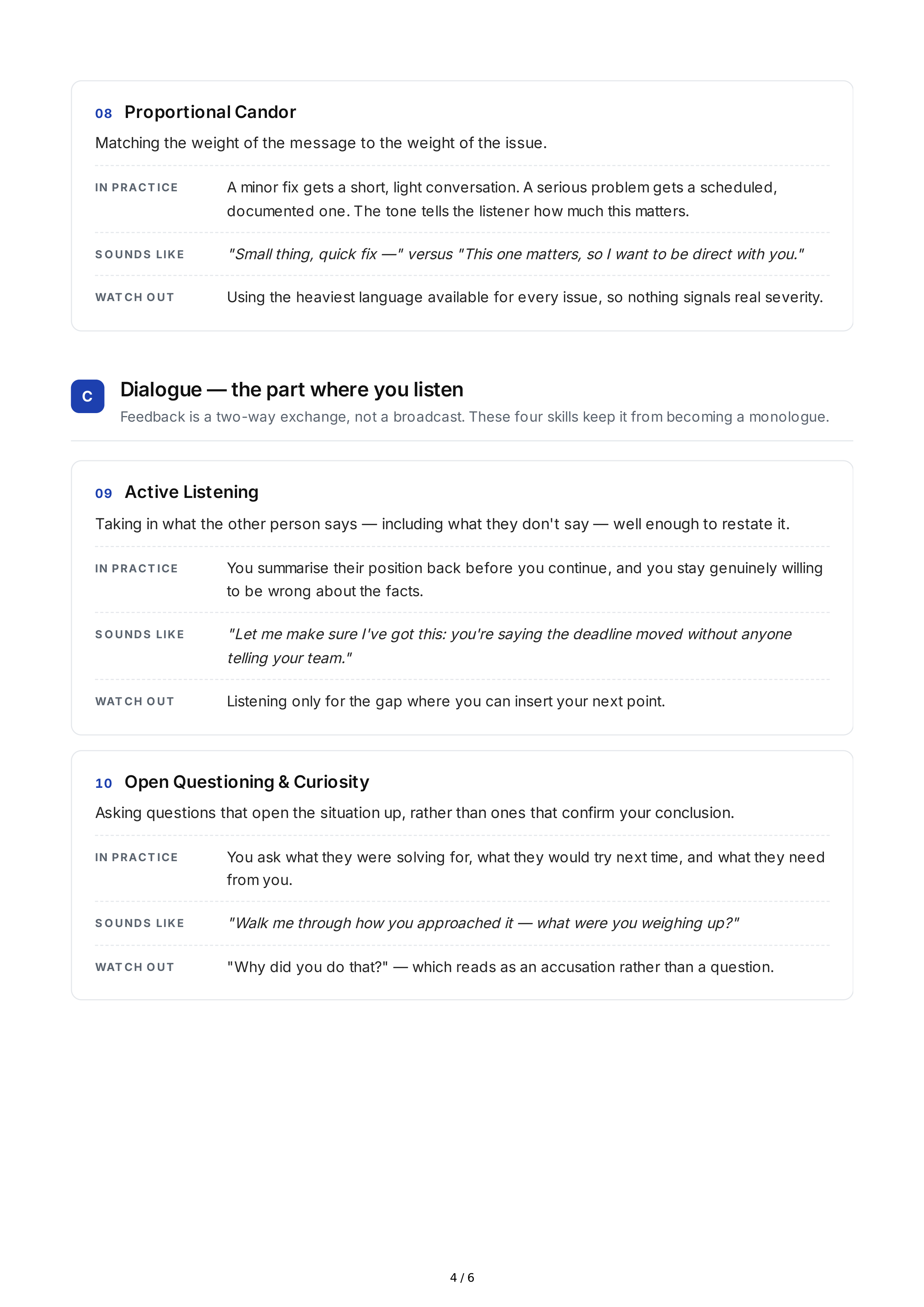 Giving Constructive Feedback Interpersonal Skills — page 4