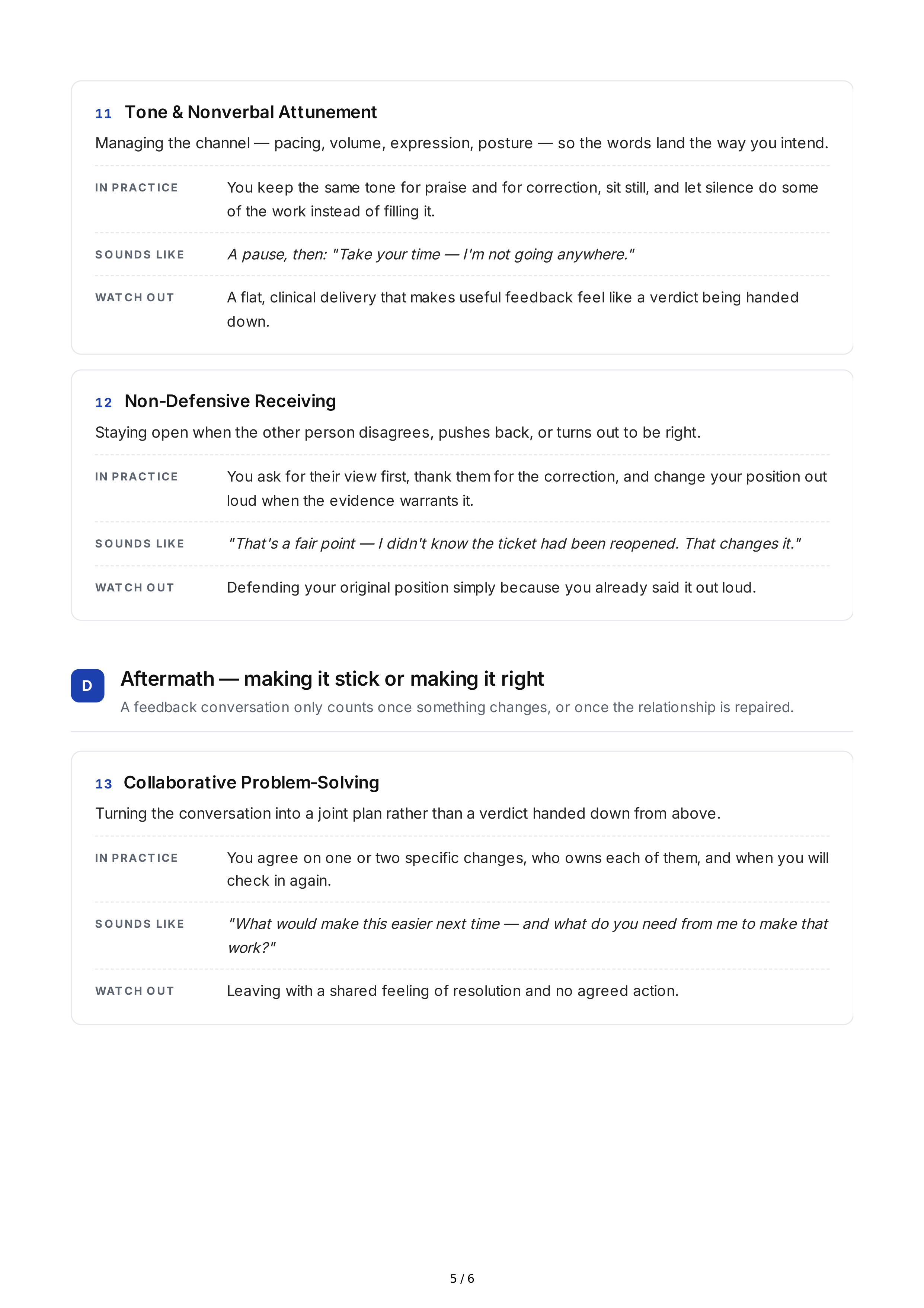 Giving Constructive Feedback Interpersonal Skills — page 5