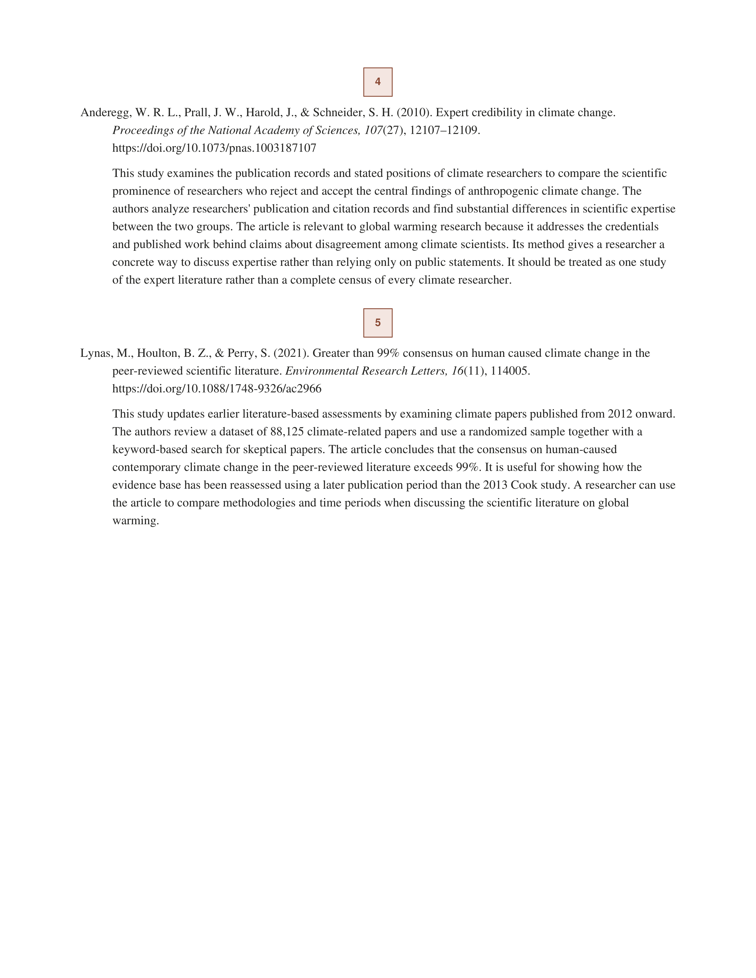Global Warming Annotated Bibliography — page 2