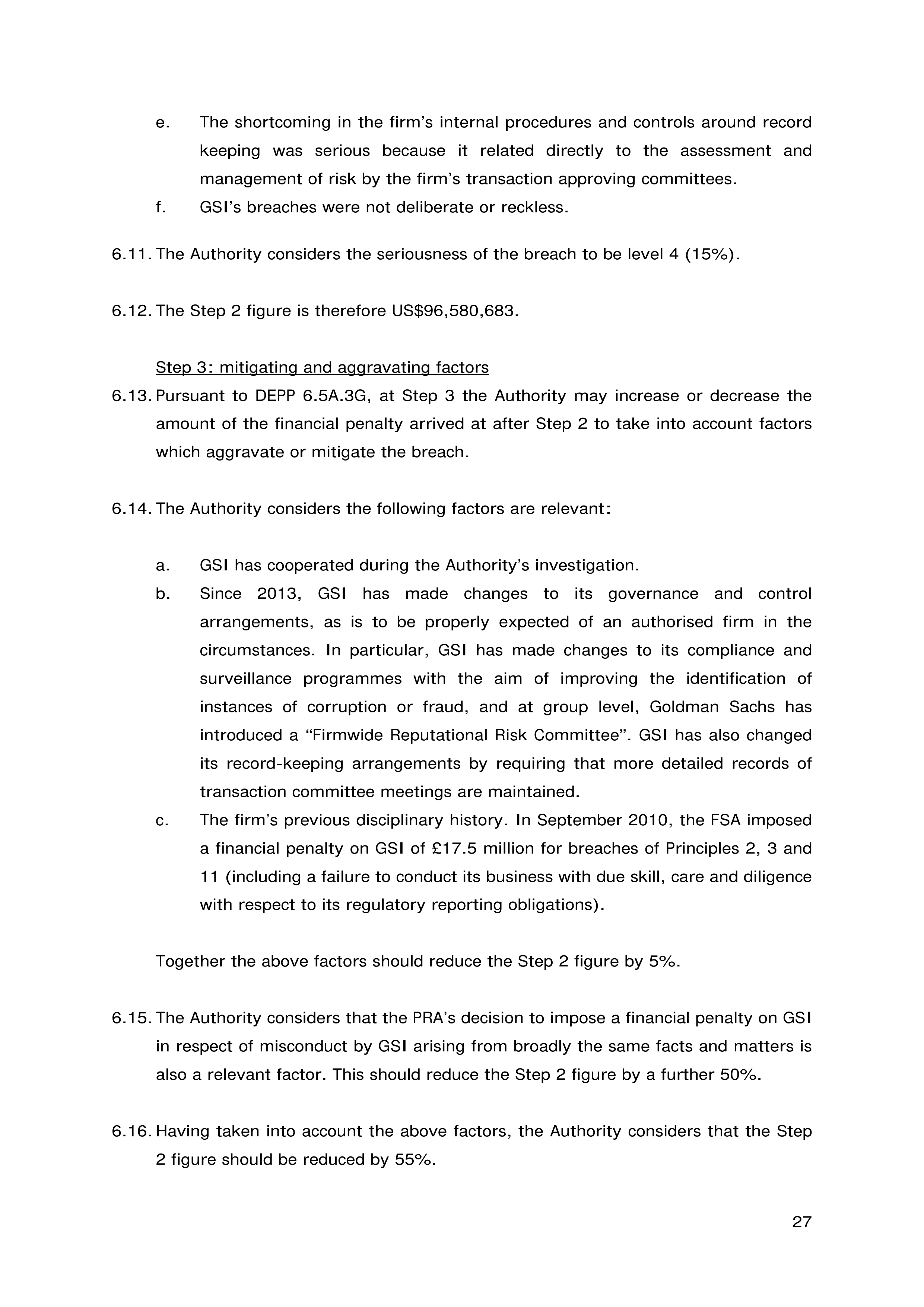Goldman Sachs FCA Final Notice — page 27