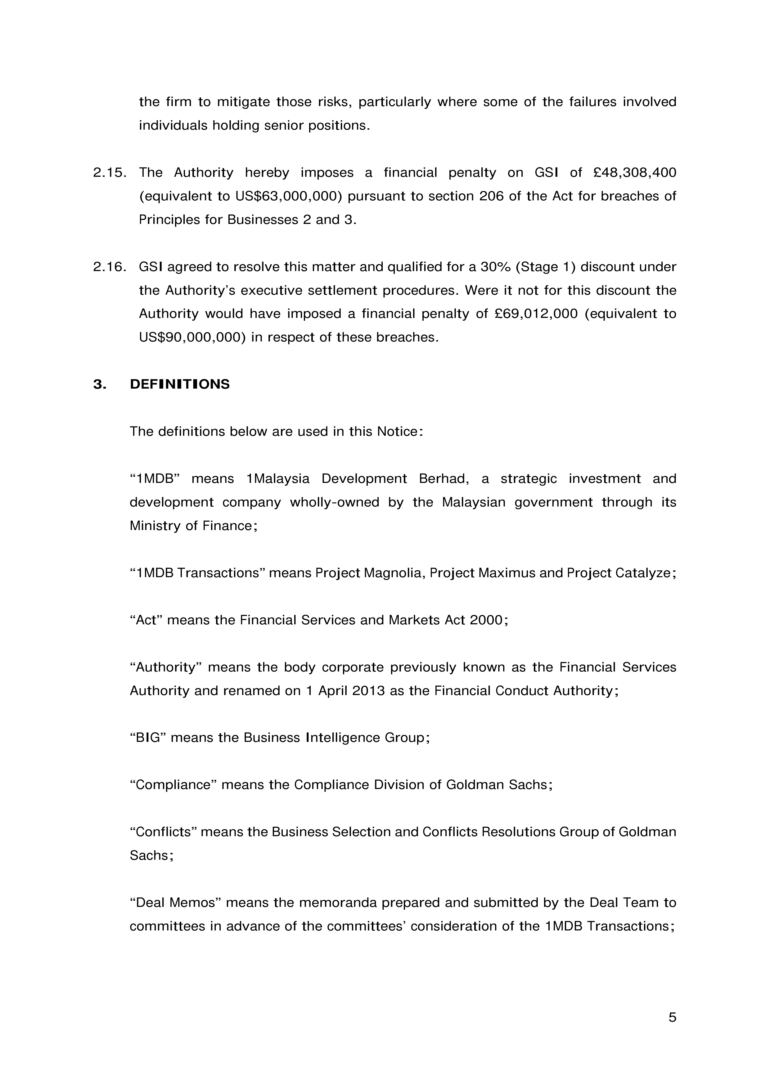 Goldman Sachs FCA Final Notice — page 5