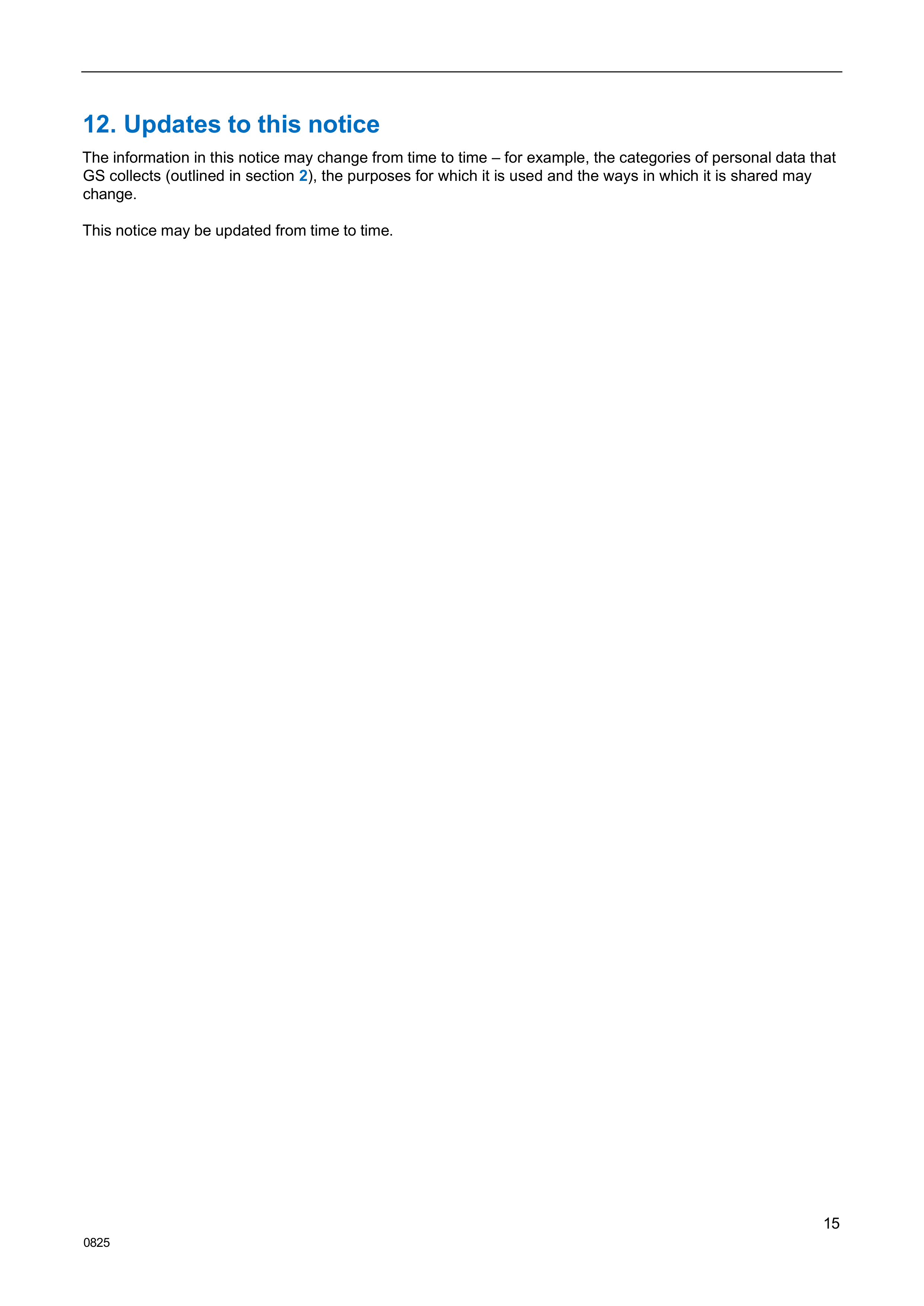 Goldman Sachs Fair Processing Notice — page 15