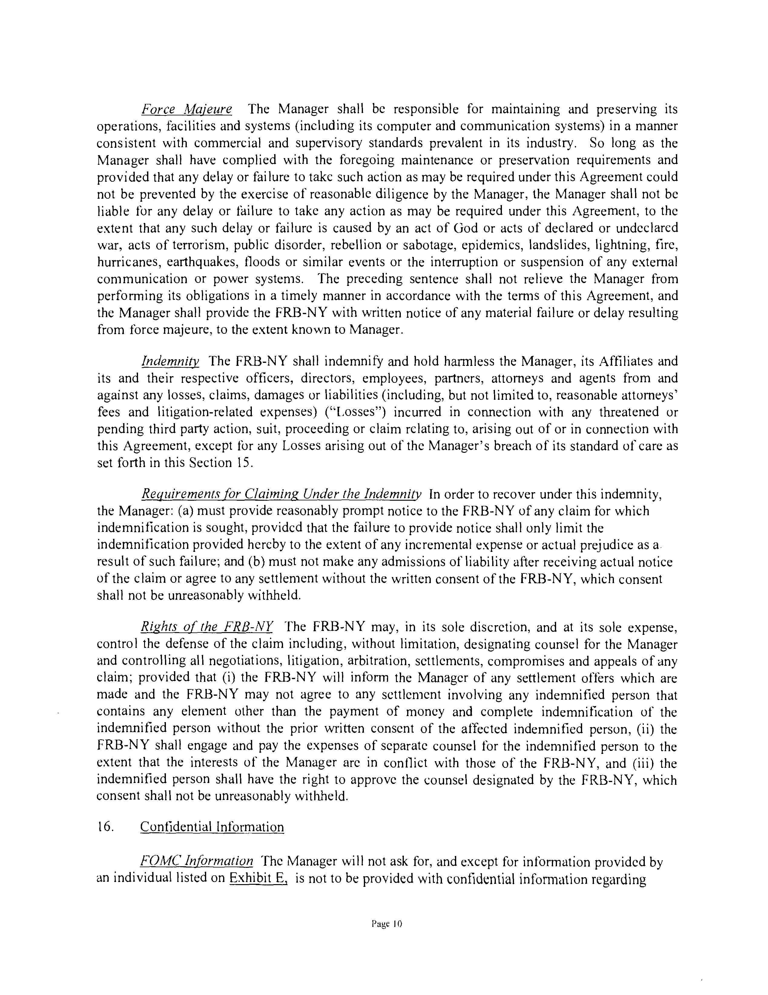 Goldman Sachs Investment Management Agreement — page 10