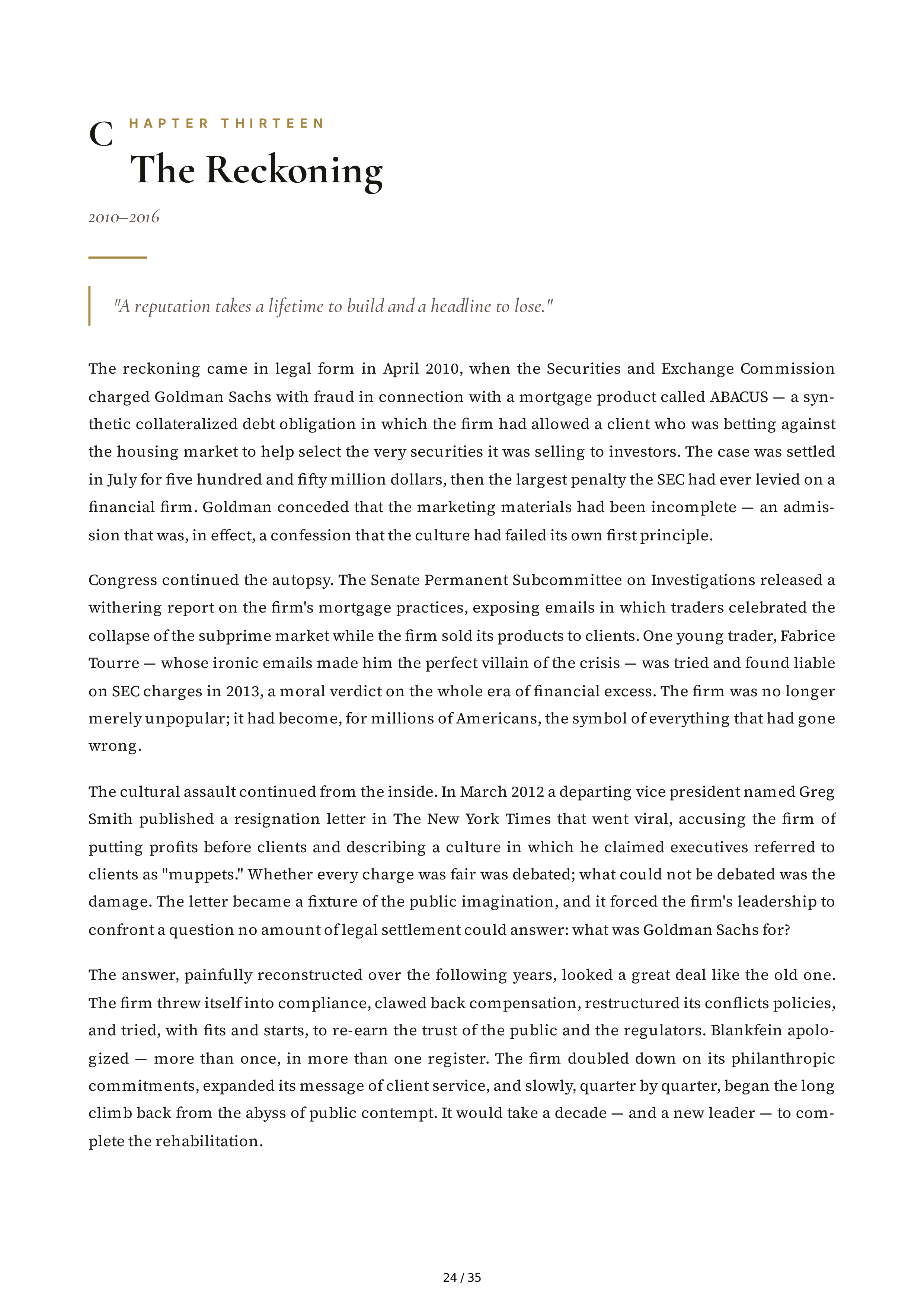 Goldman Sachs Streetwise Getting to and Through Goldman Sachs Biography — page 24