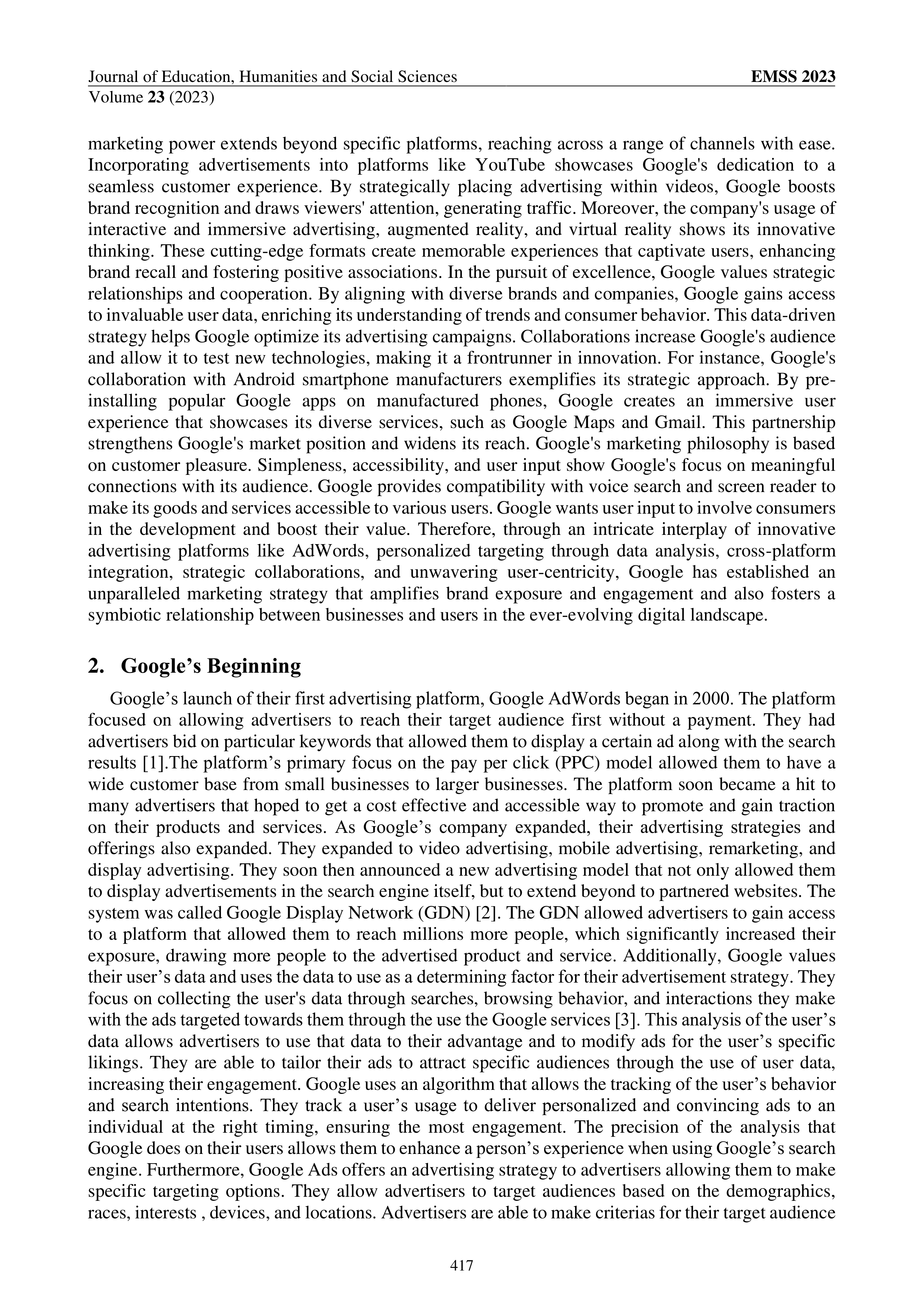 Google Marketing Strategy — page 2