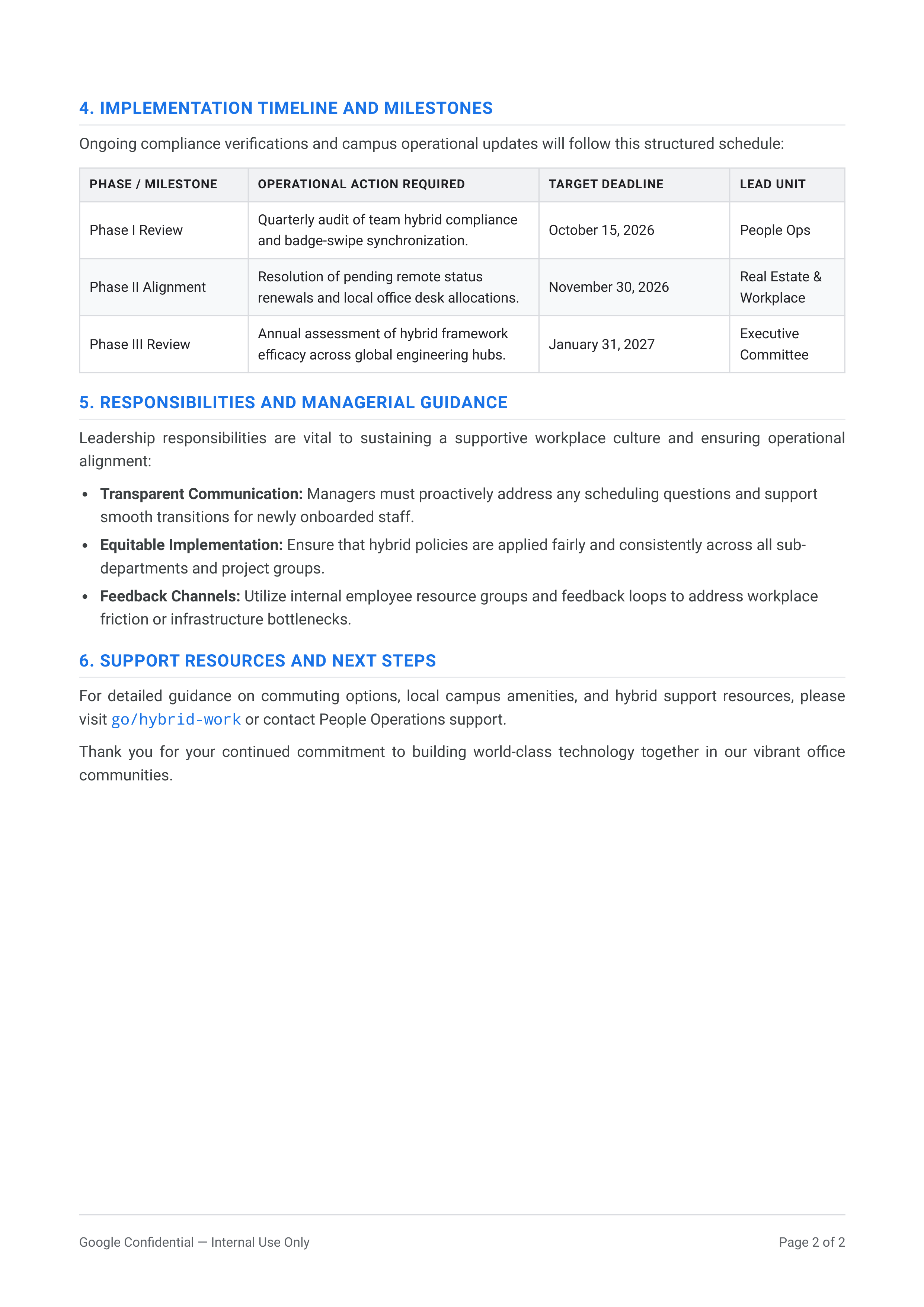 Google Return to Office Memo — page 2
