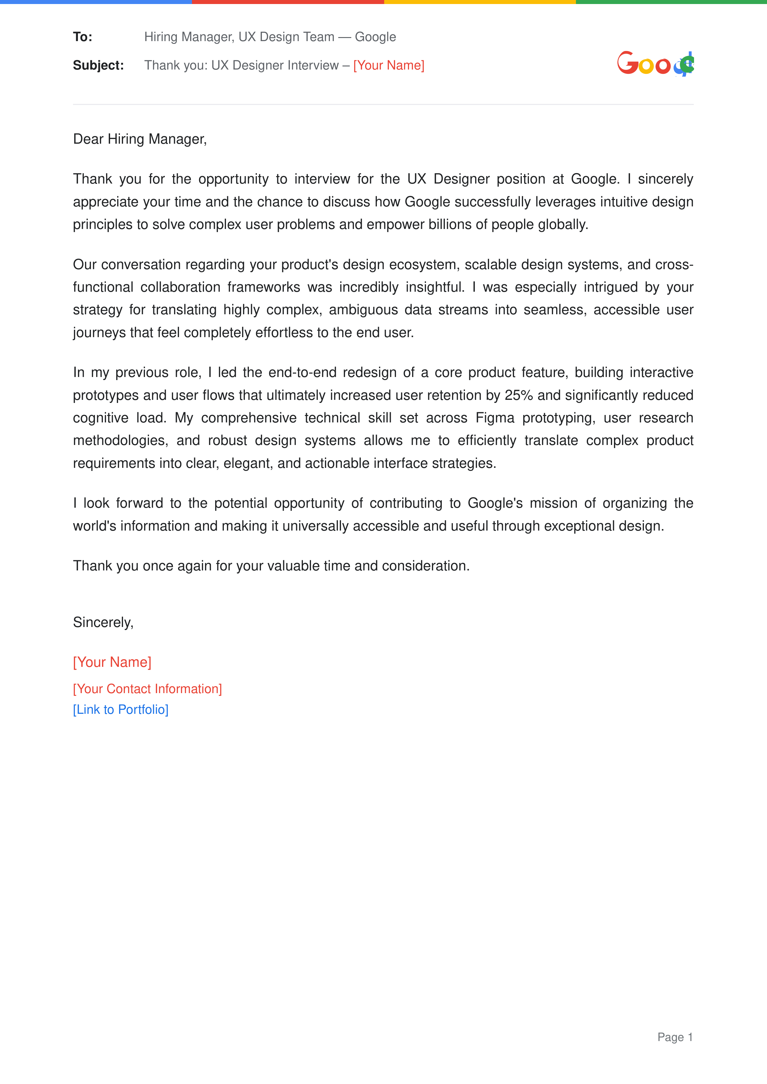 Google UX Designer — page 1
