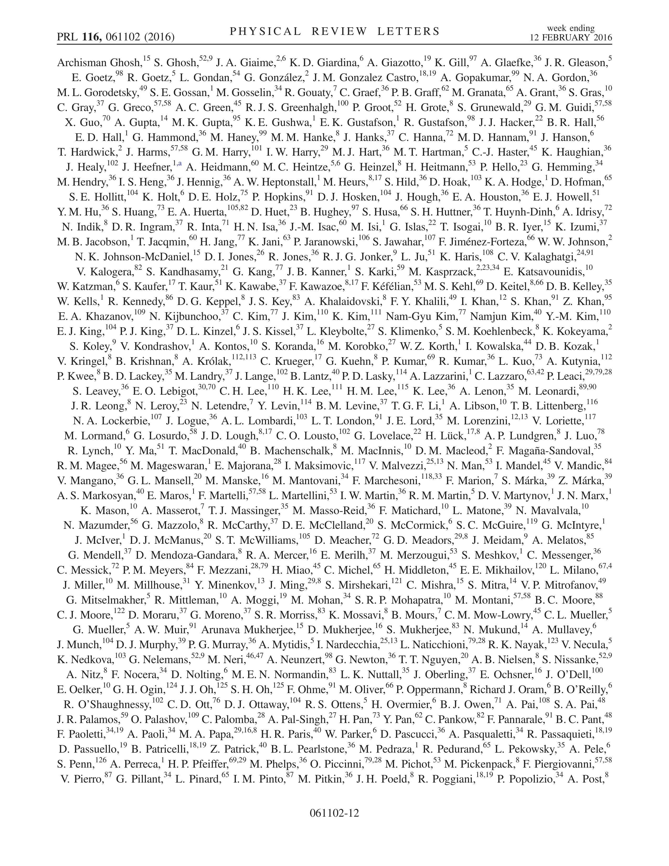 Gravitational Waves Research Paper by LIGO and Virgo Collaboration — page 12