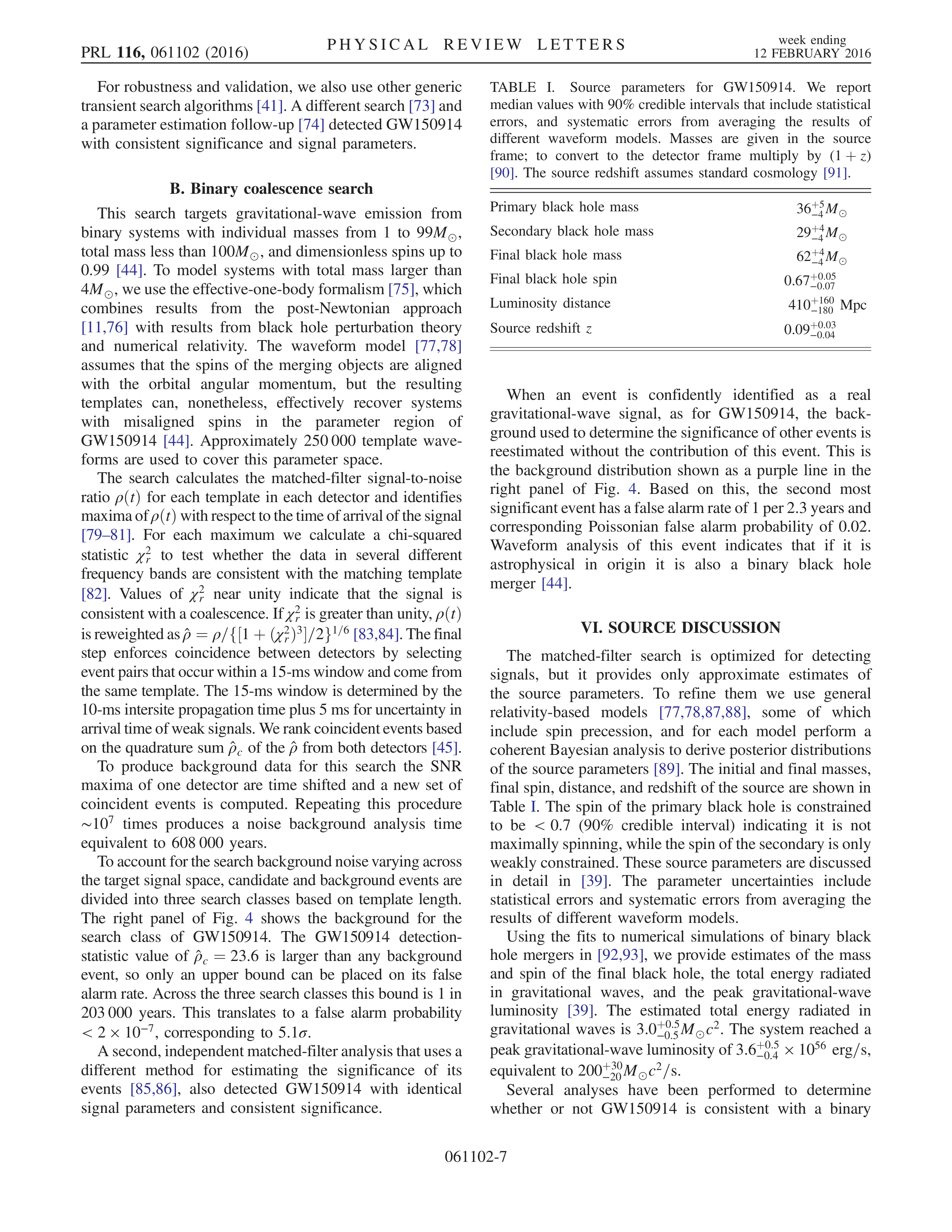 Gravitational Waves Research Paper by LIGO and Virgo Collaboration — page 7
