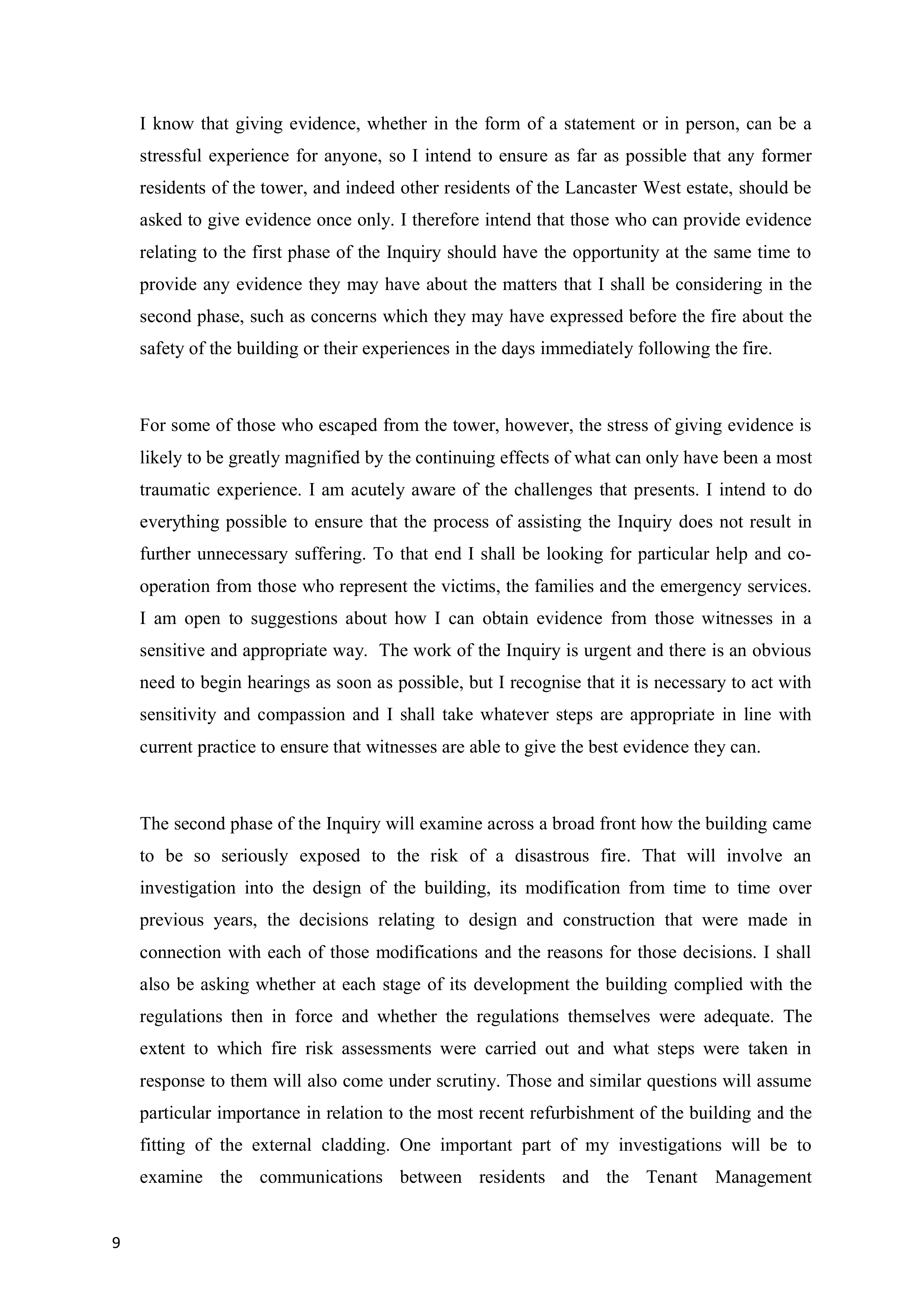 Grenfell Inquiry Opening Statement — page 9