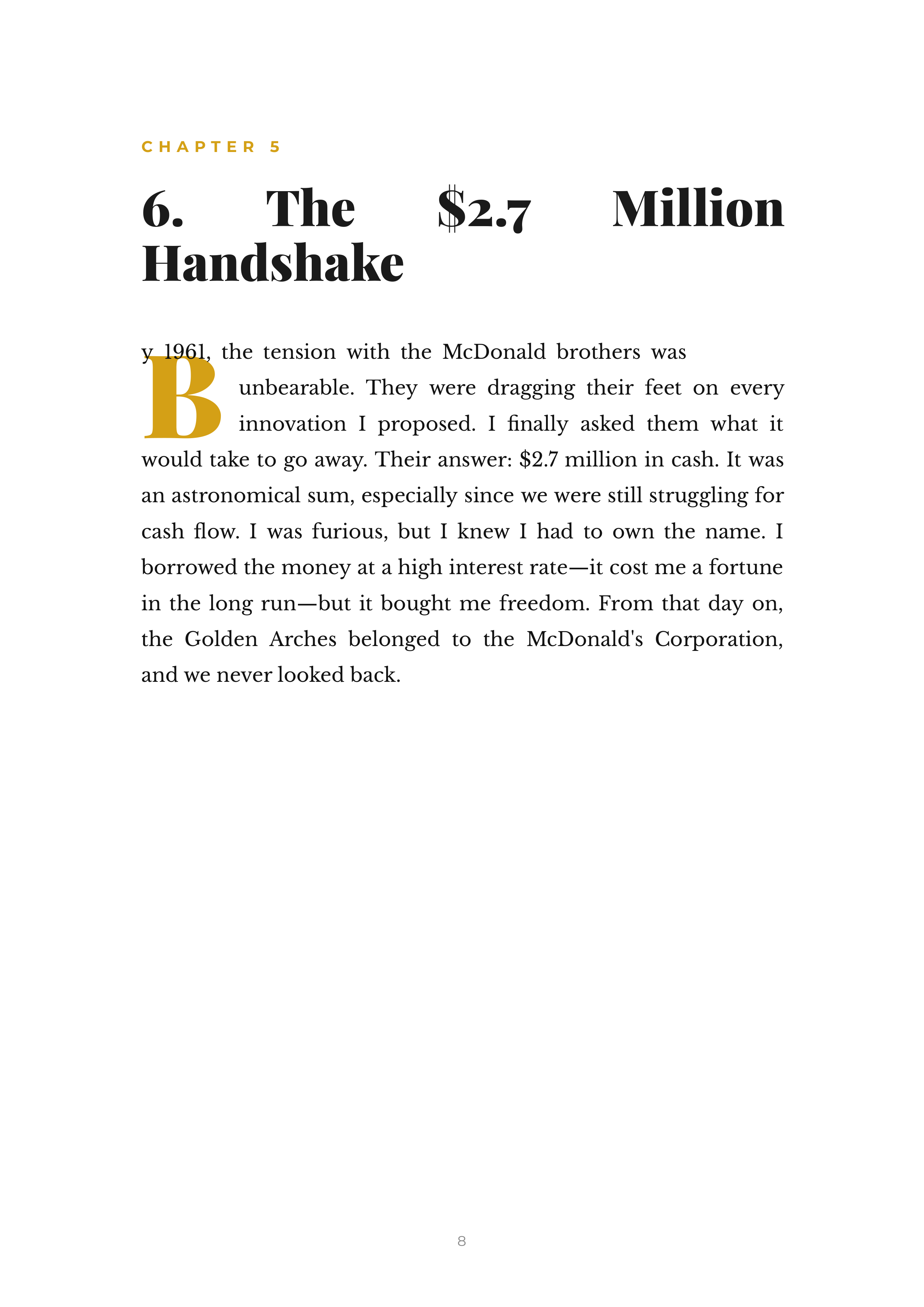 Grinding It Out by Ray Kroc McDonald’s Founder Autobiography — page 8