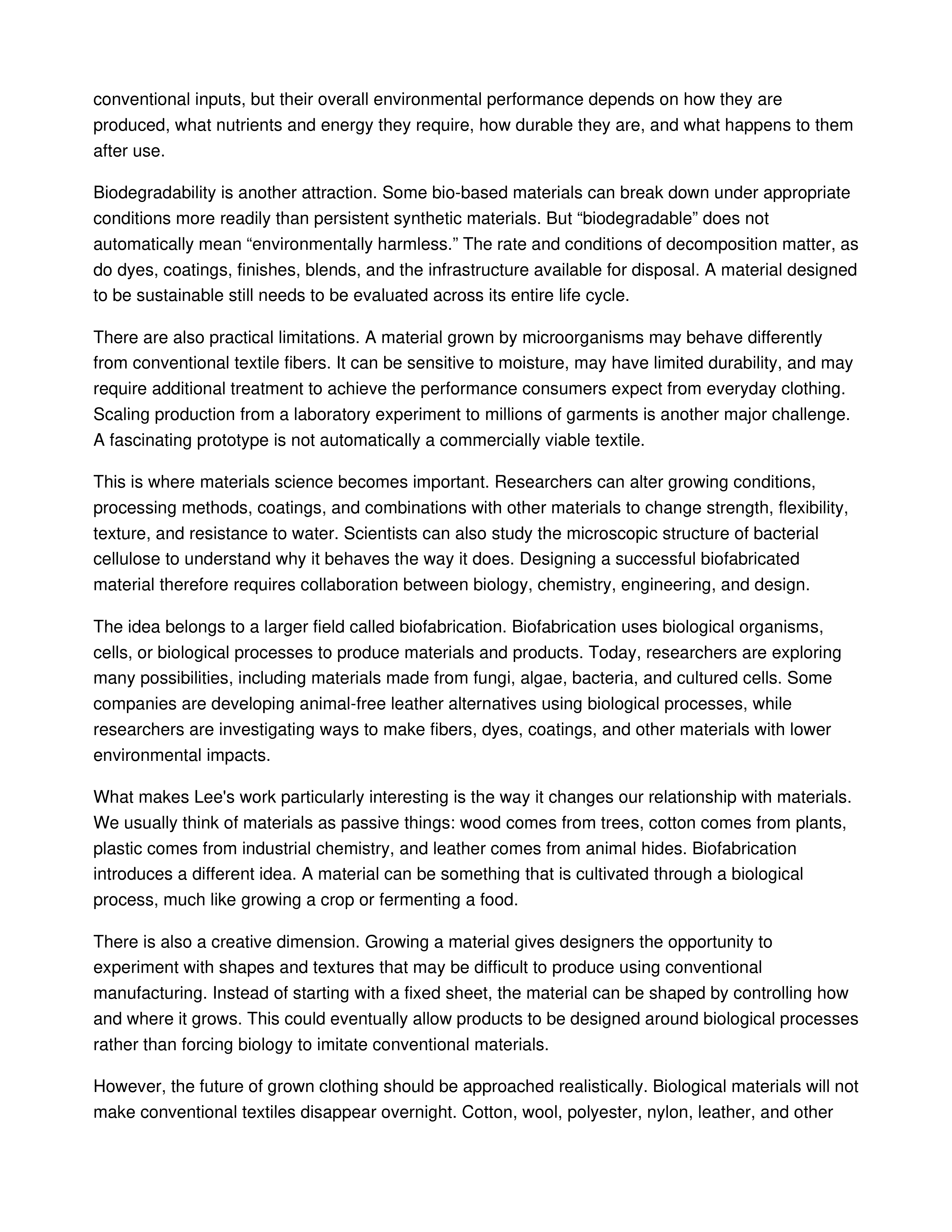 Grow Your Own Clothes Informative Speech — page 2