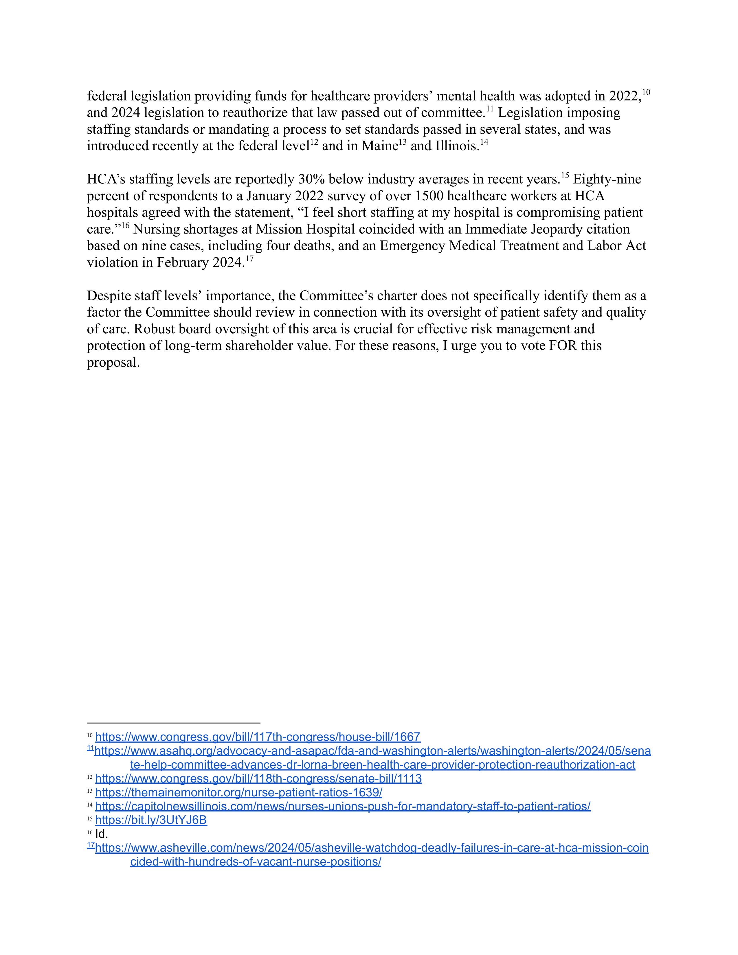 HCA Healthcare Proposal  — page 13