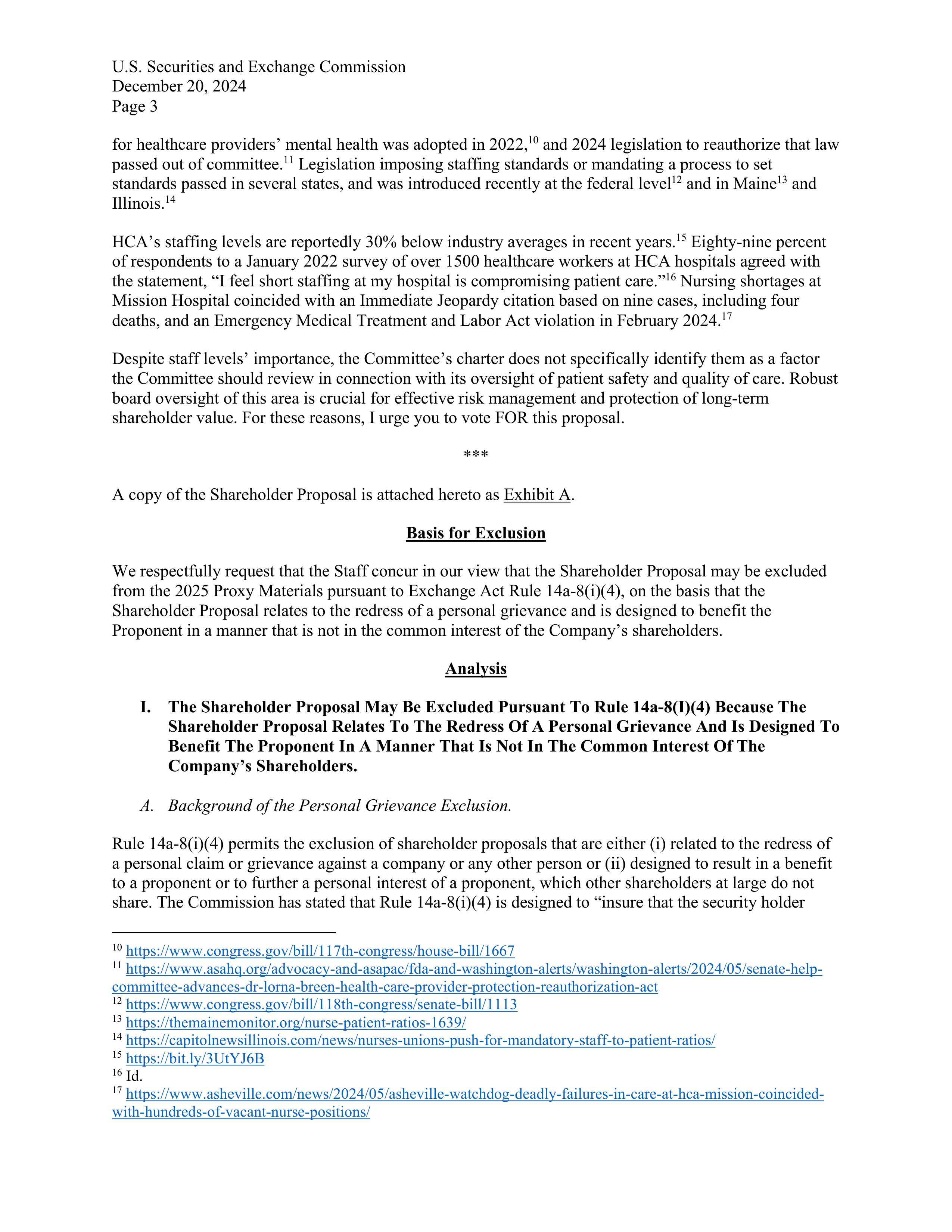 HCA Healthcare Proposal  — page 4
