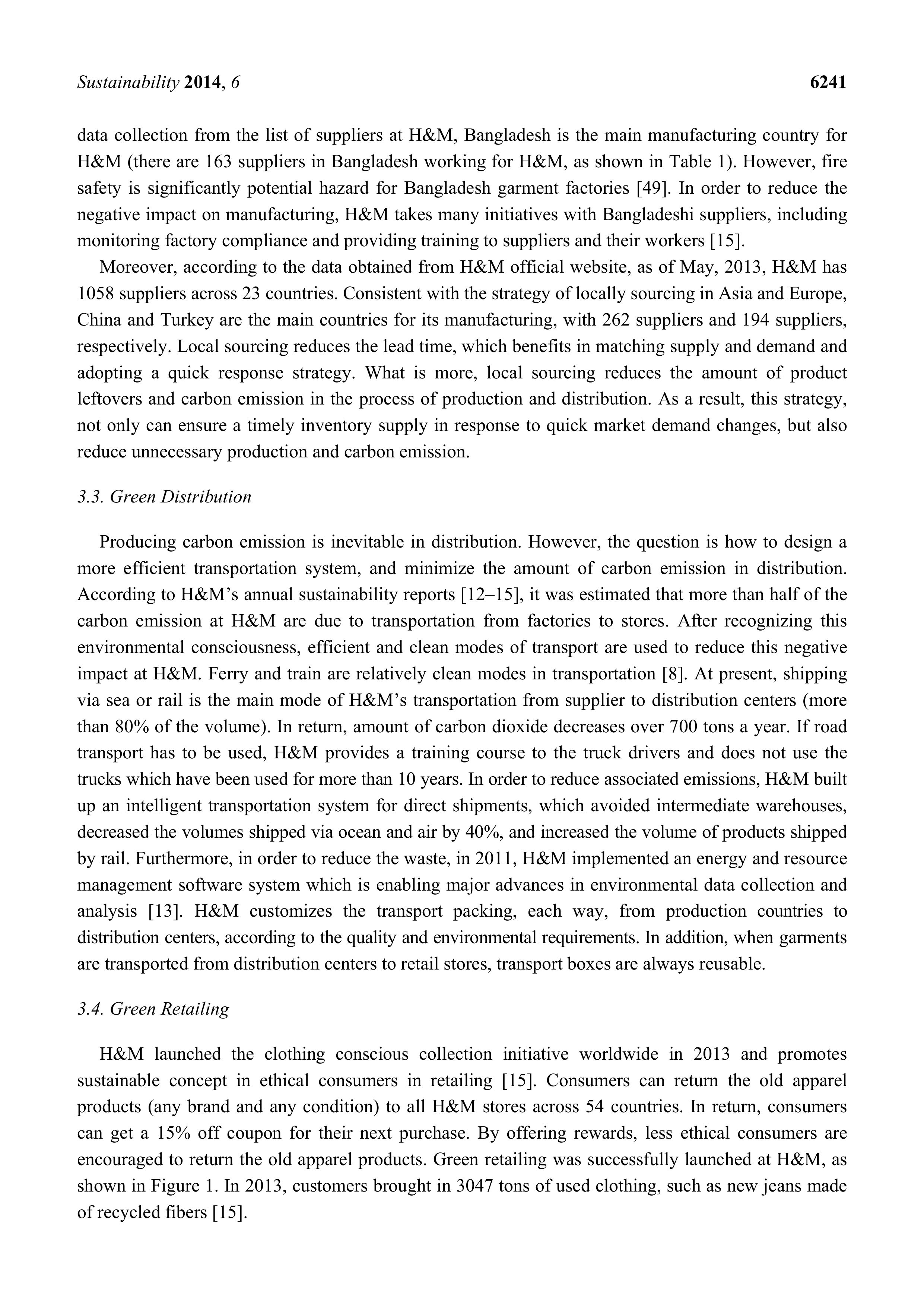 H&M Sustainability Report — page 6