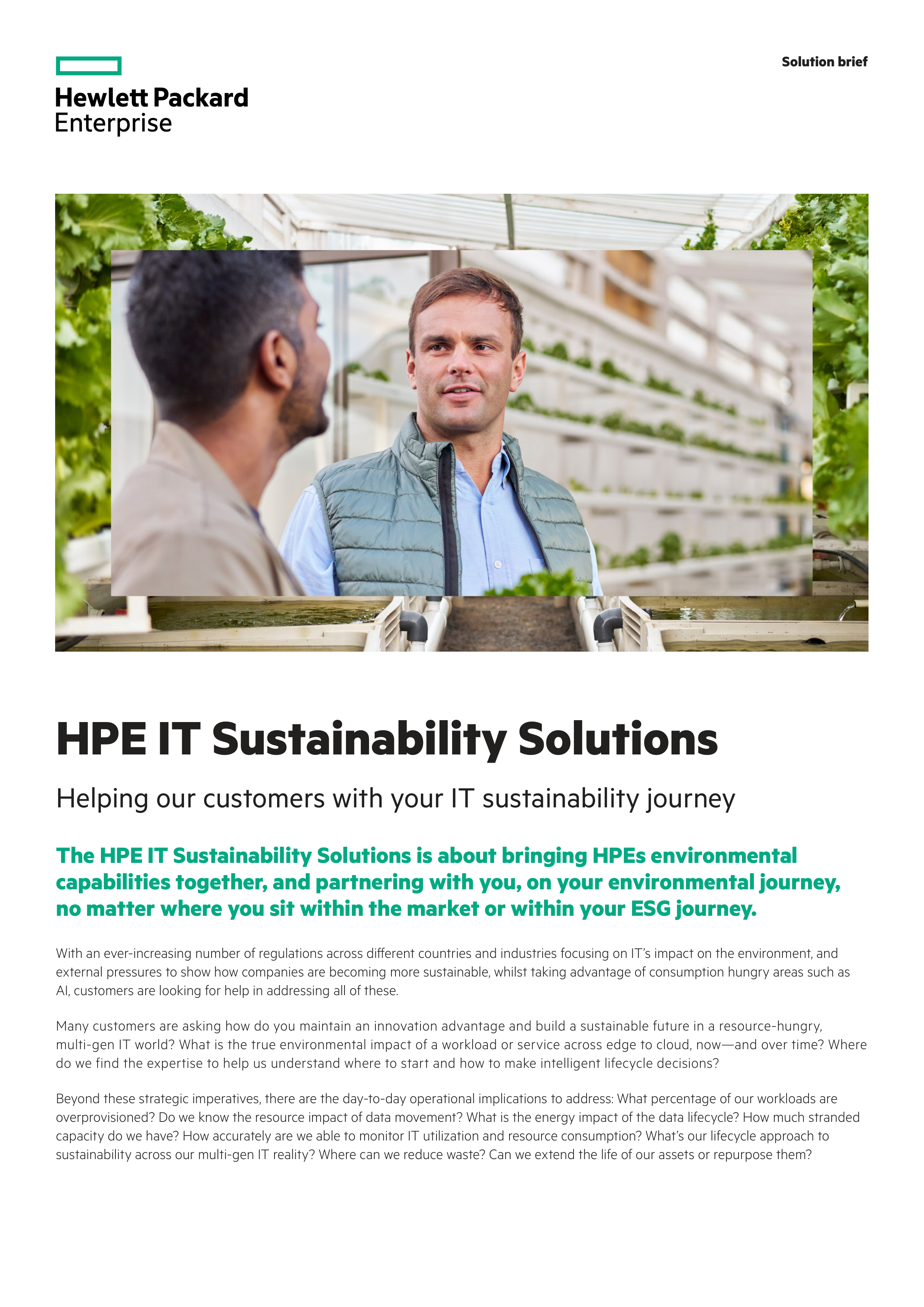 HPE Sustainability Report — page 1