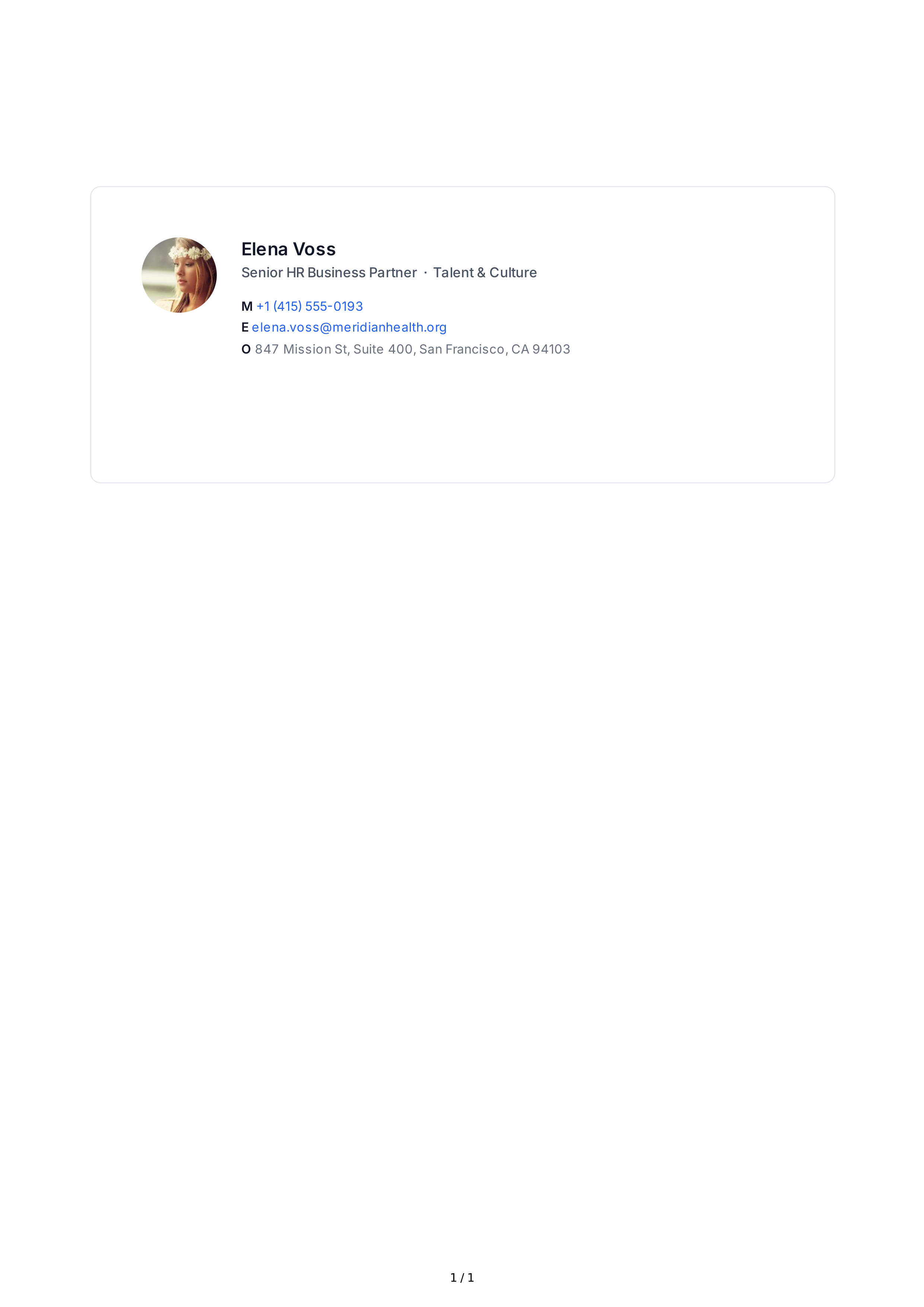 HR Email Signature — page 1