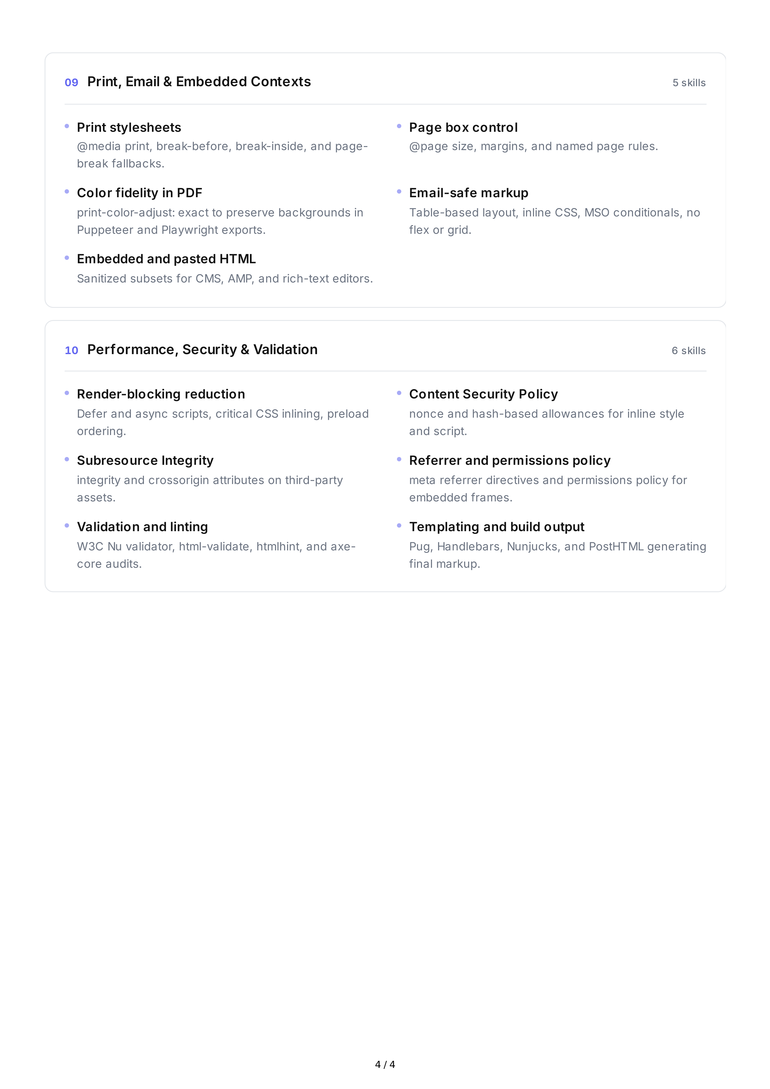 HTML Hard Skills — page 4