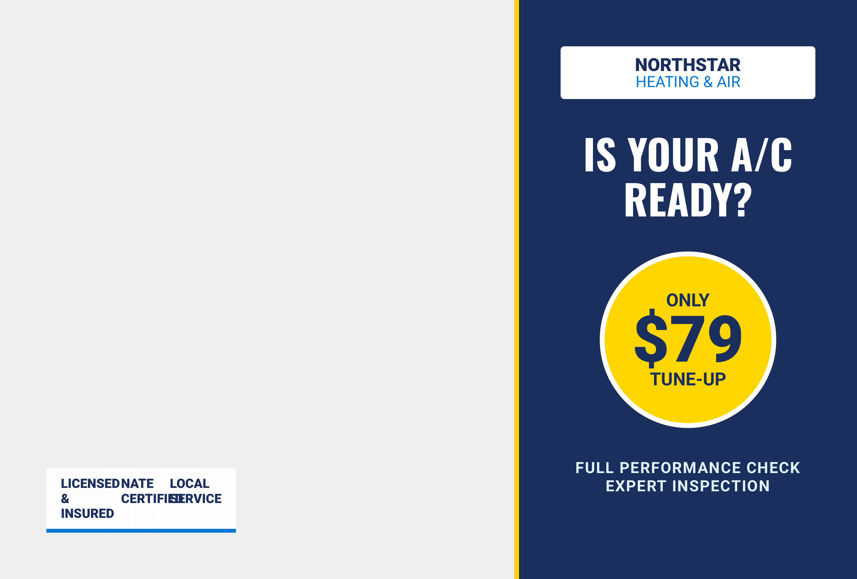 HVAC Technicians Seasonal Maintenance Tune-Up Postcard — page 1