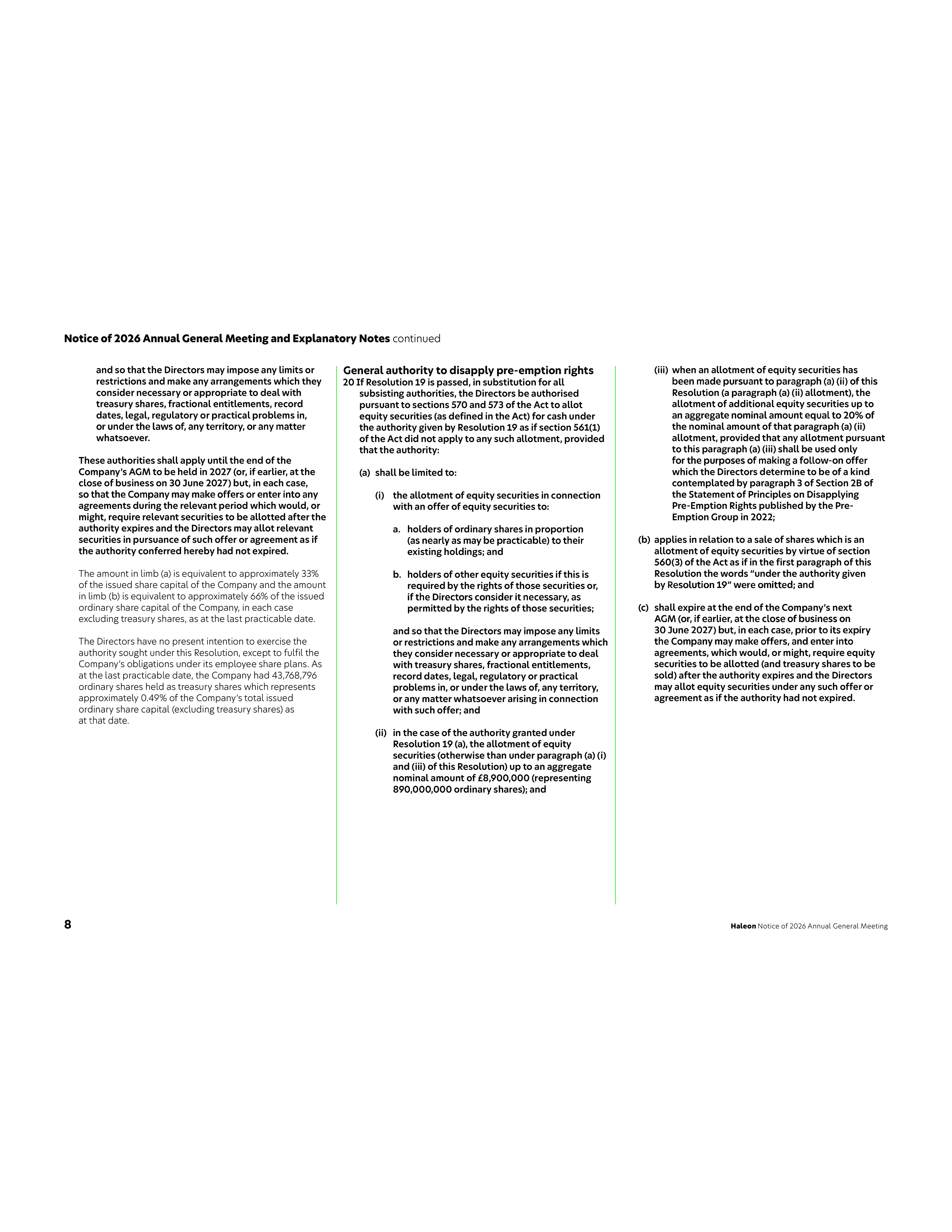 Haleon Annual General Meeting Notice — page 10