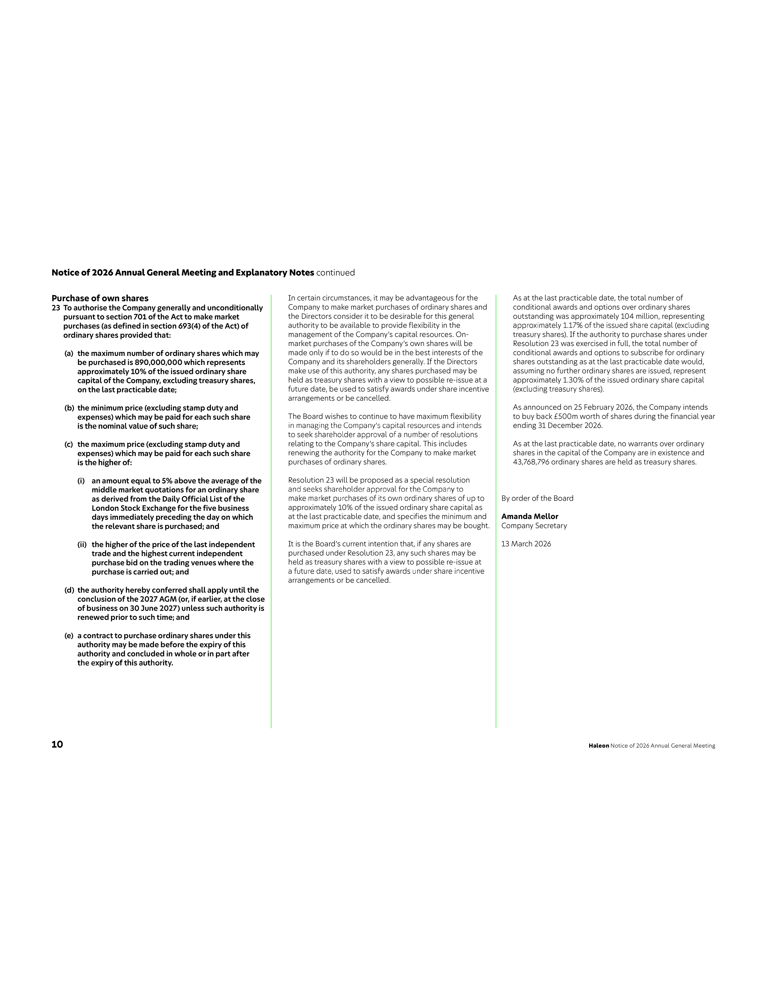 Haleon Annual General Meeting Notice — page 12
