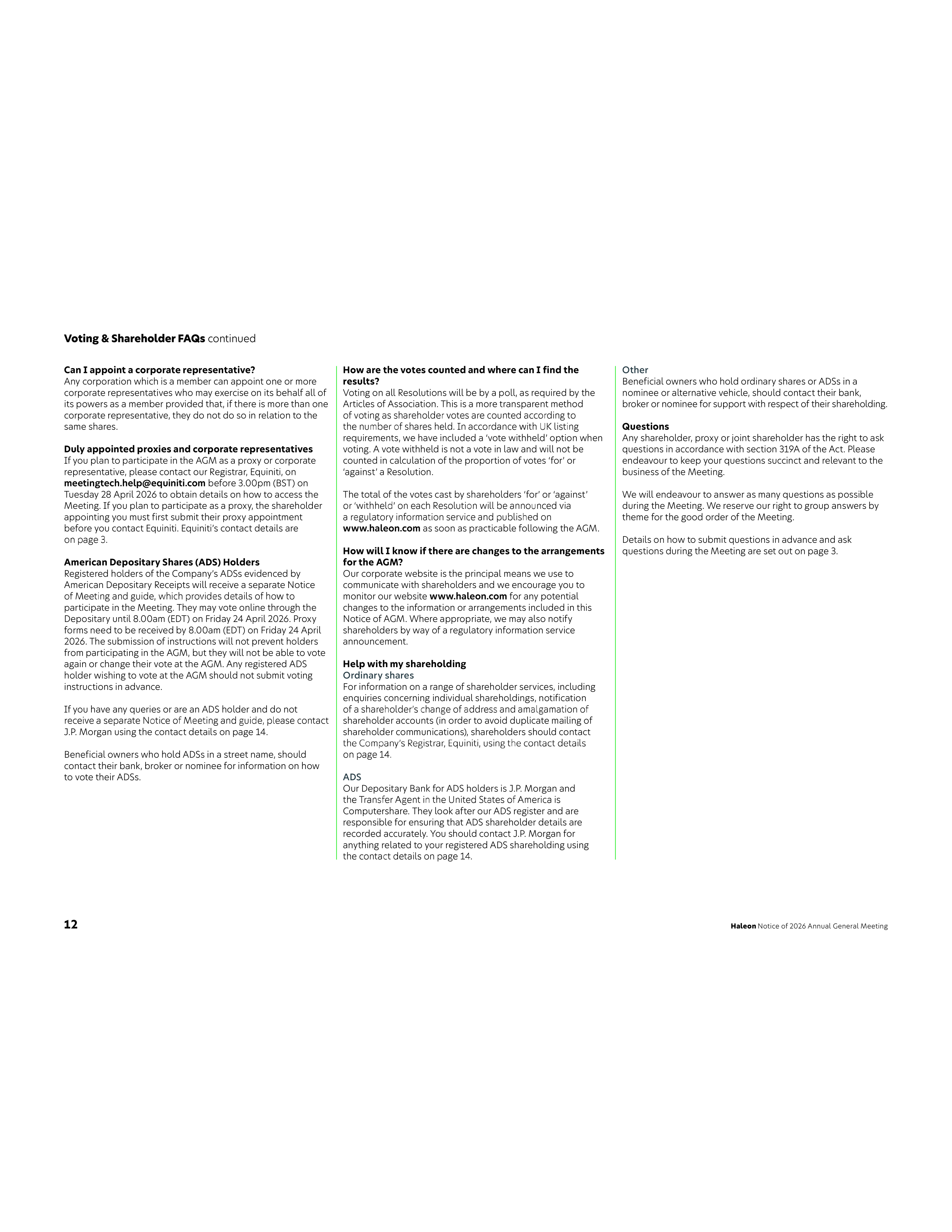 Haleon Annual General Meeting Notice — page 14