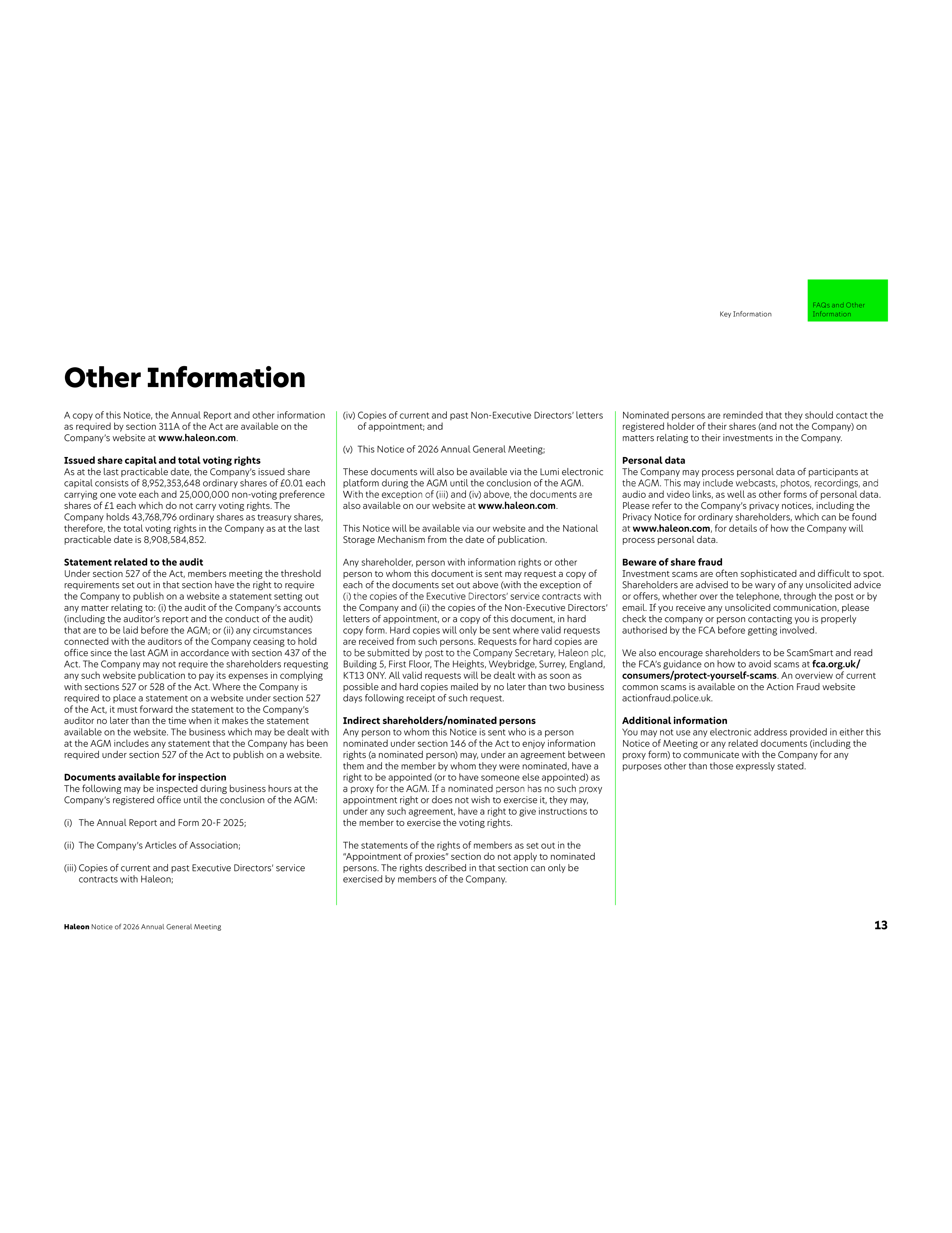 Haleon Annual General Meeting Notice — page 15