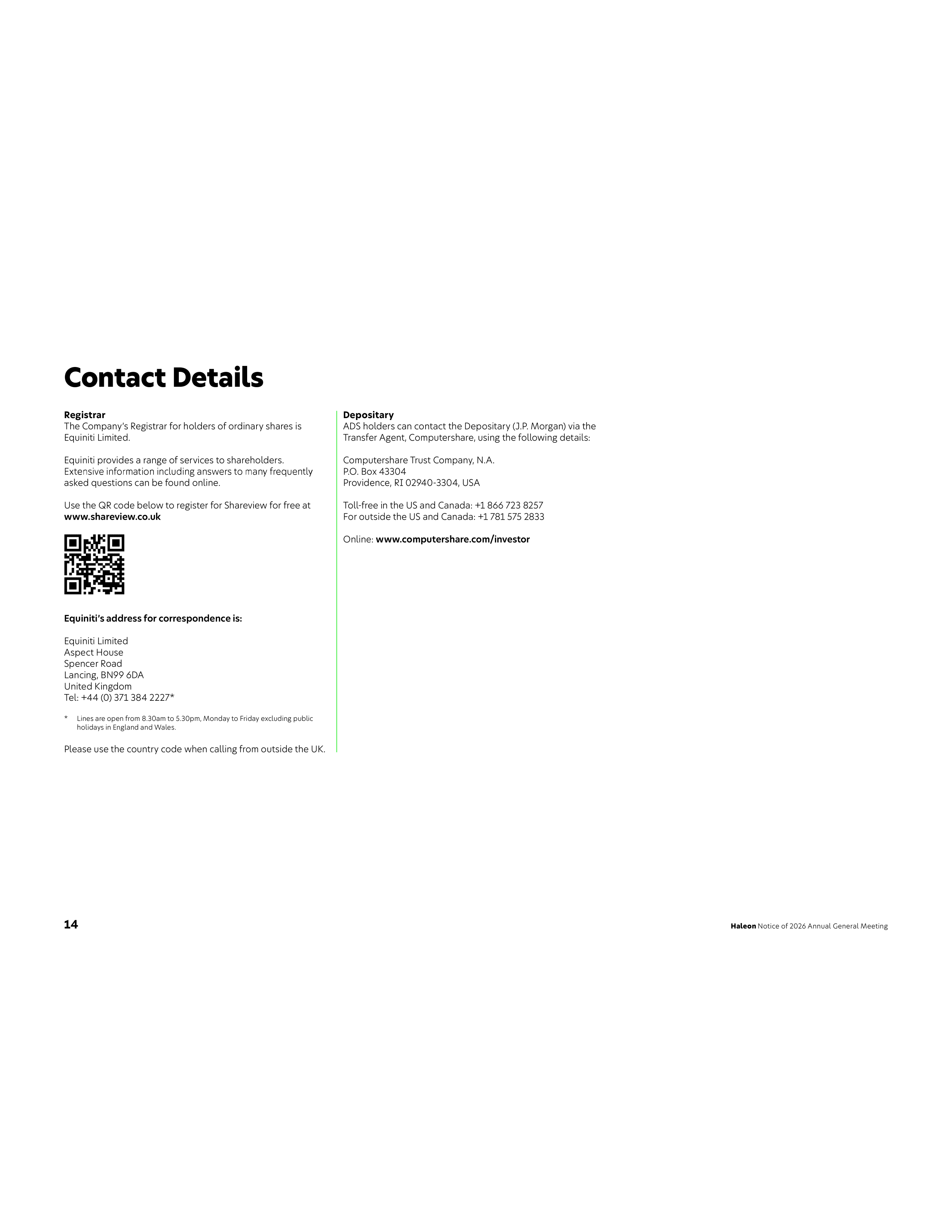 Haleon Annual General Meeting Notice — page 16