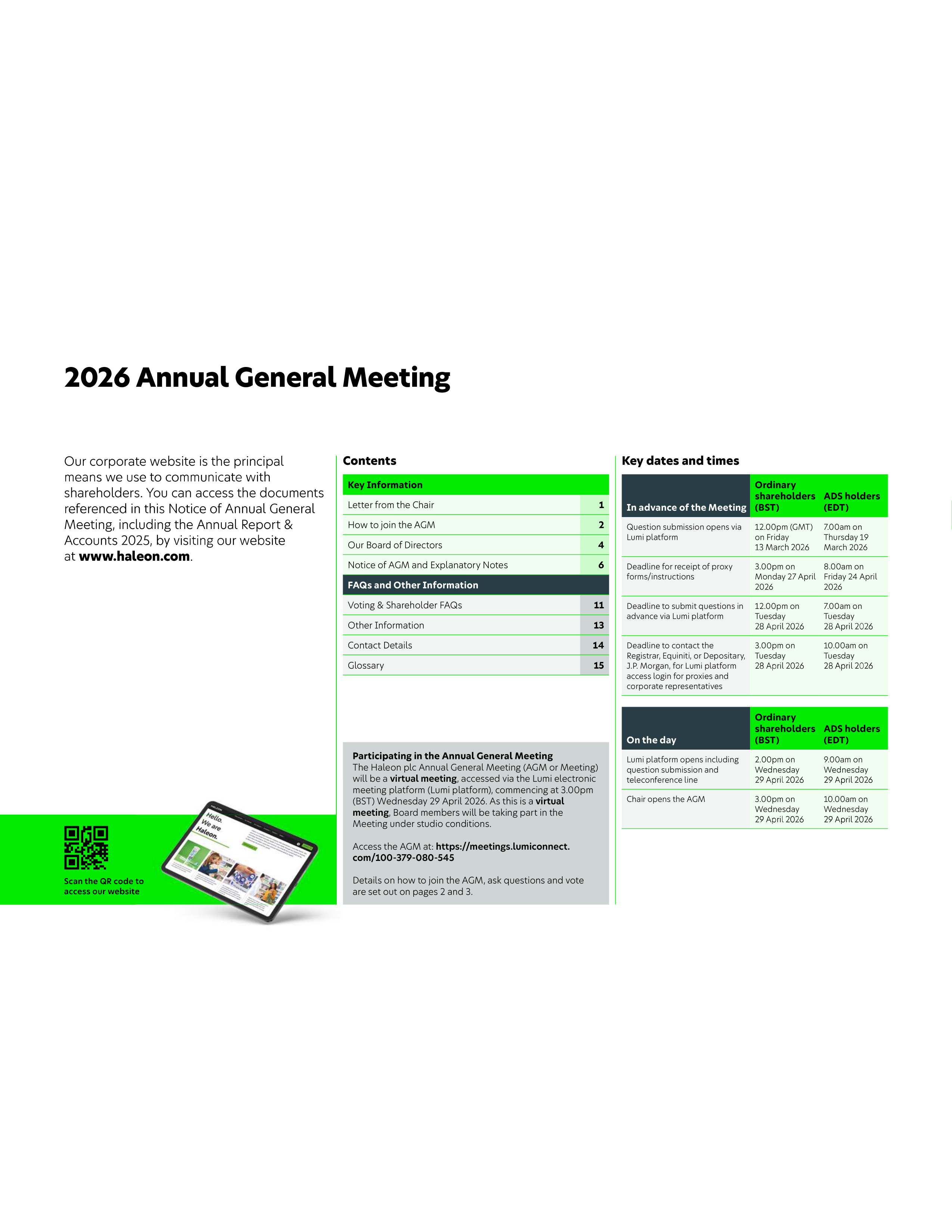 Haleon Annual General Meeting Notice — page 2