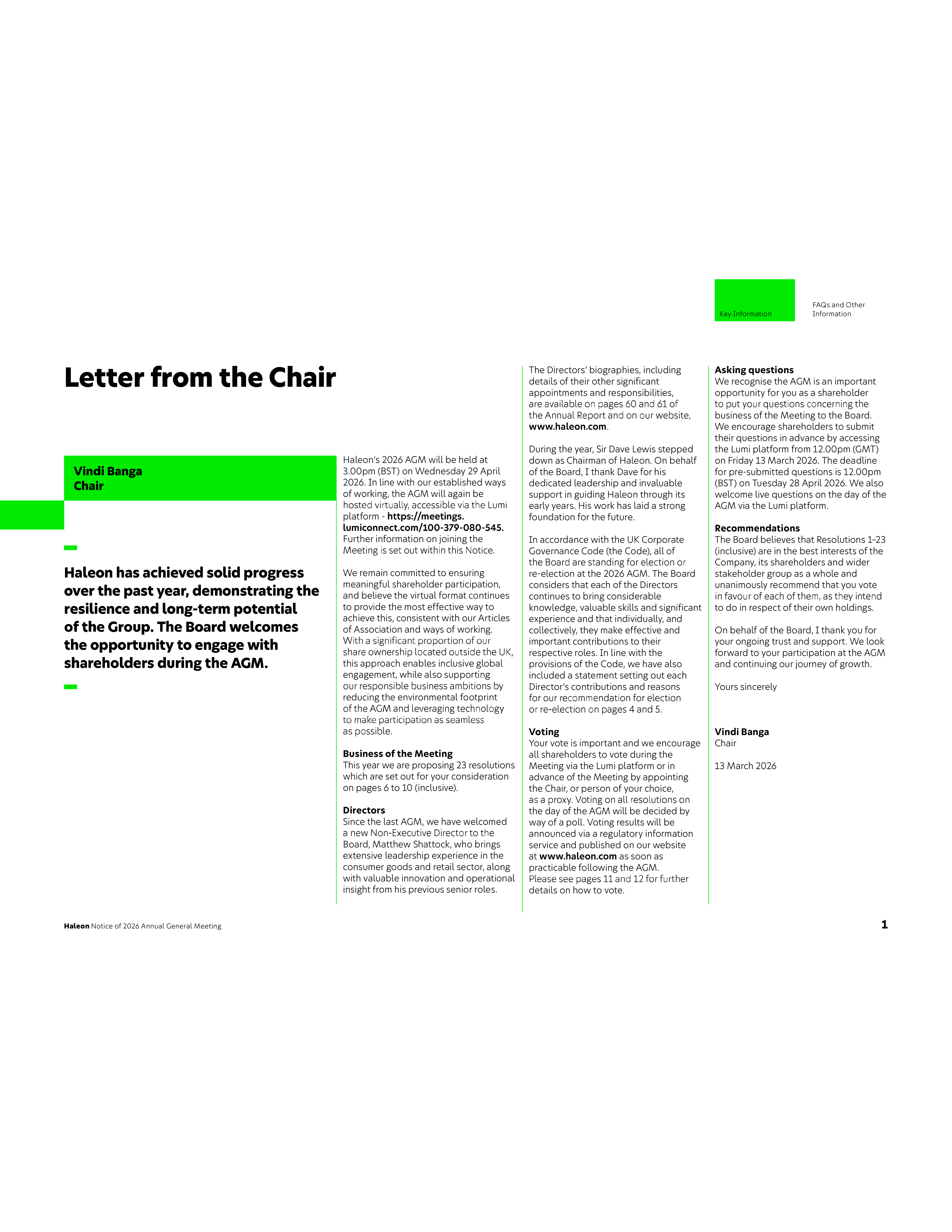 Haleon Annual General Meeting Notice — page 3