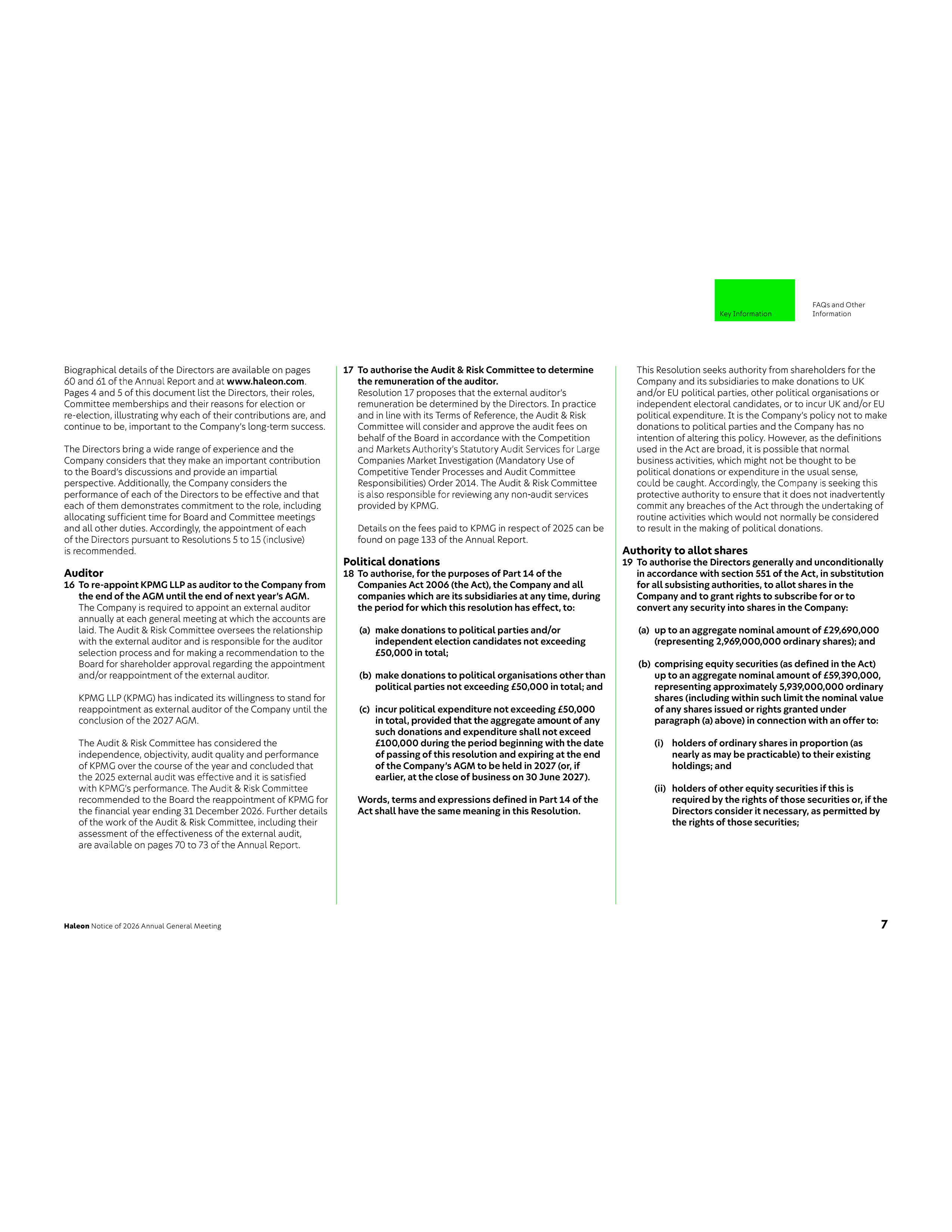Haleon Annual General Meeting Notice — page 9