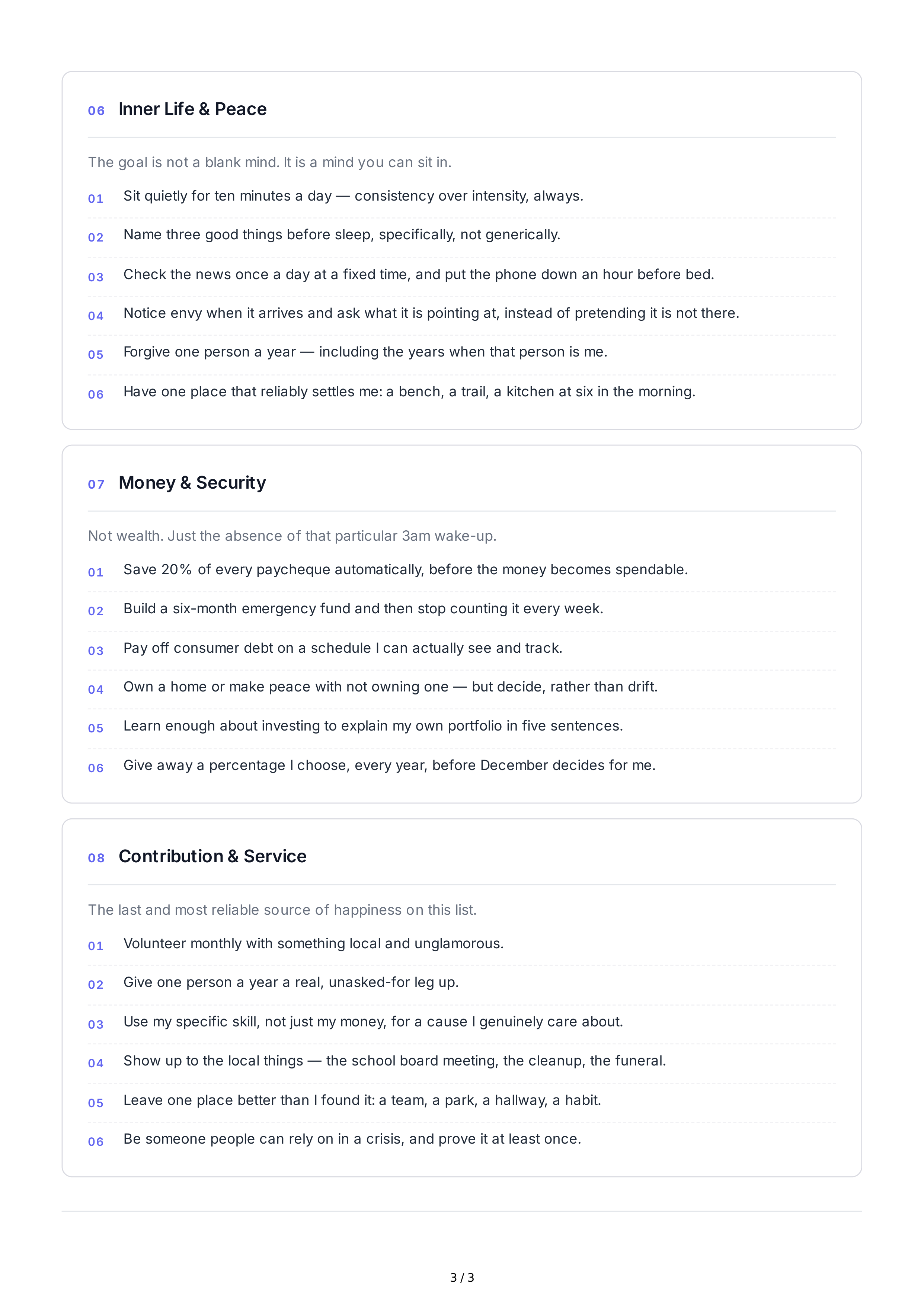 Happiness Life Goals — page 3