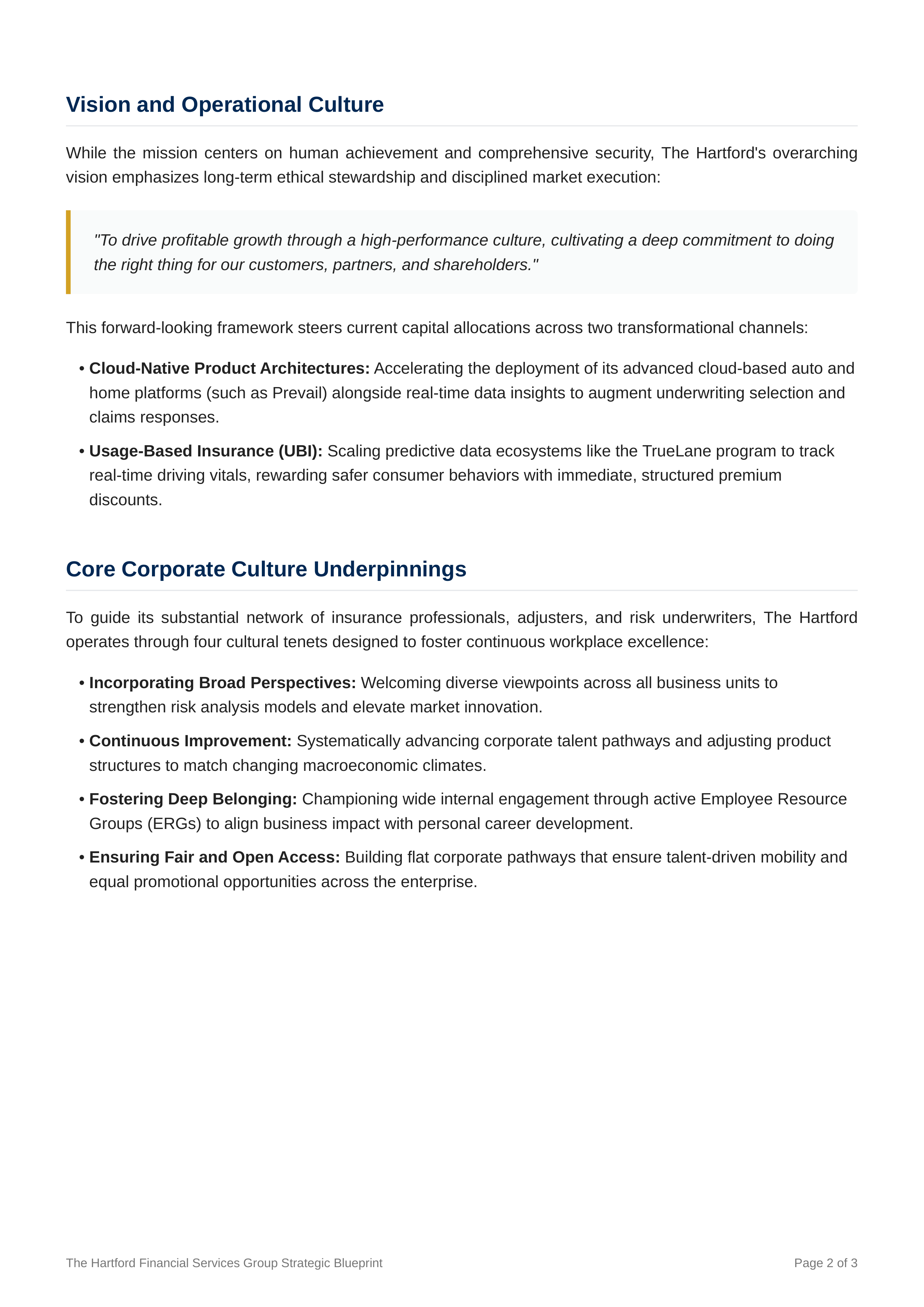 Hartford Mission Statement — page 2