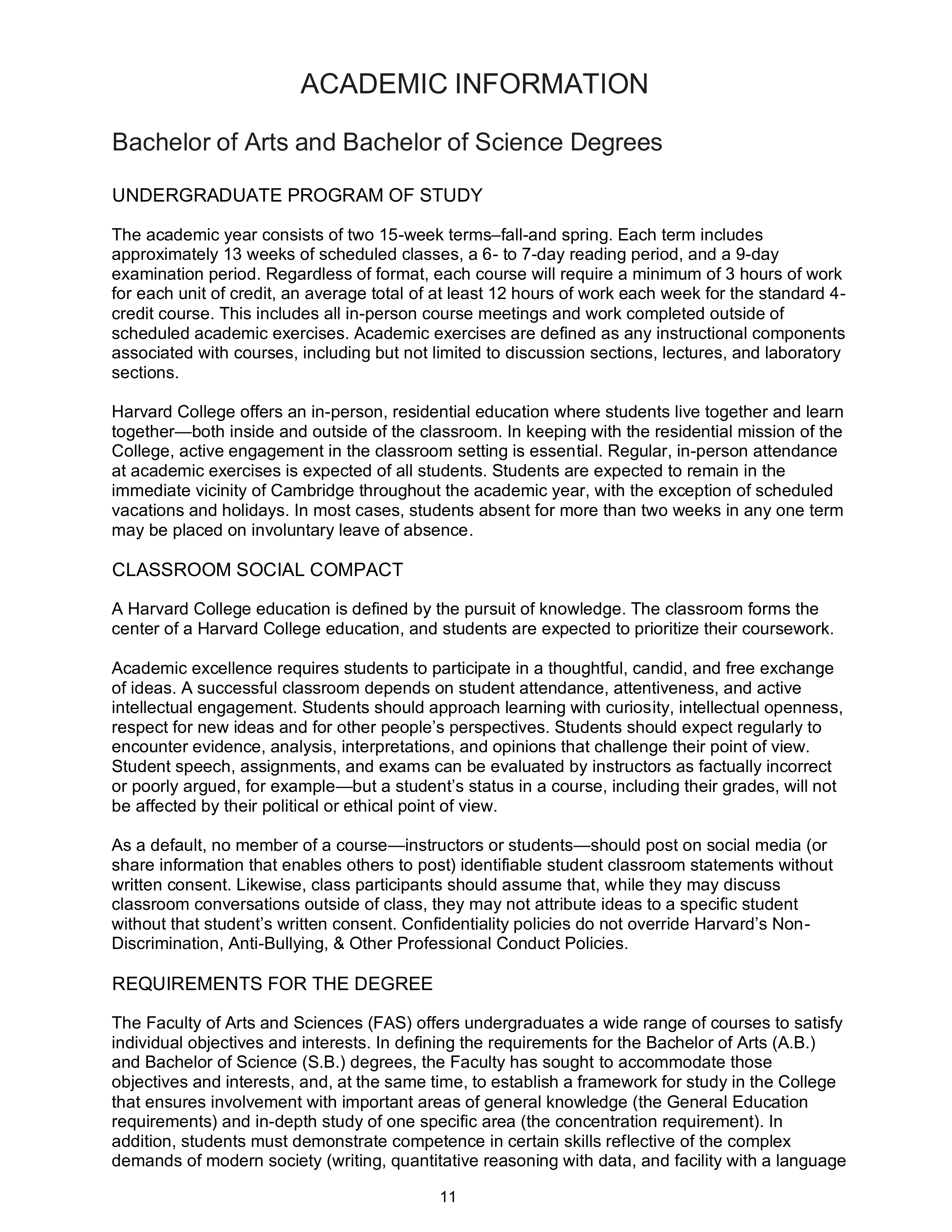 Harvard College Student Handbook — page 10