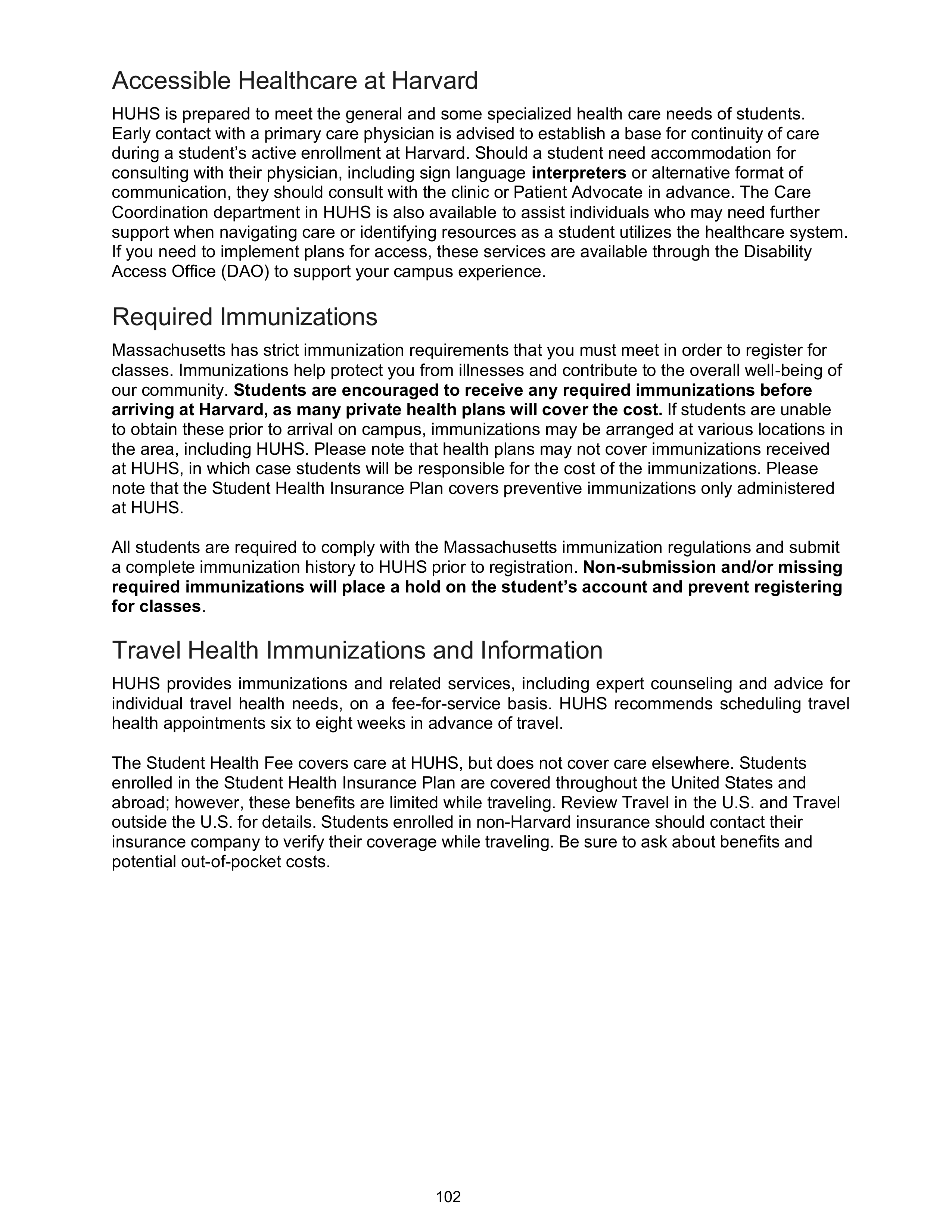 Harvard College Student Handbook — page 101