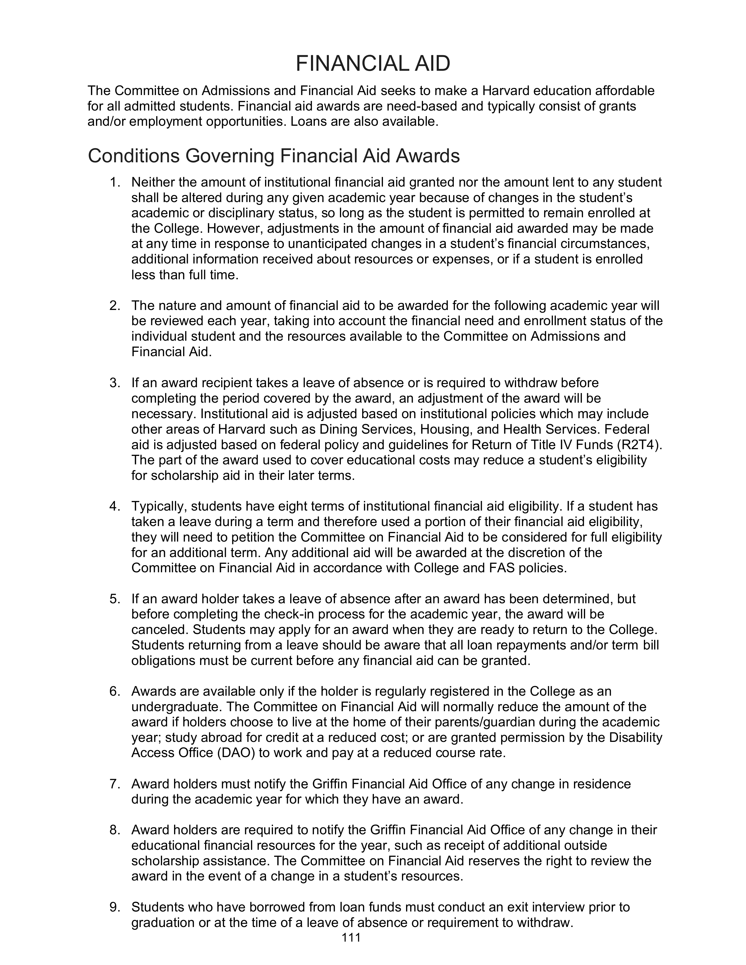 Harvard College Student Handbook — page 110