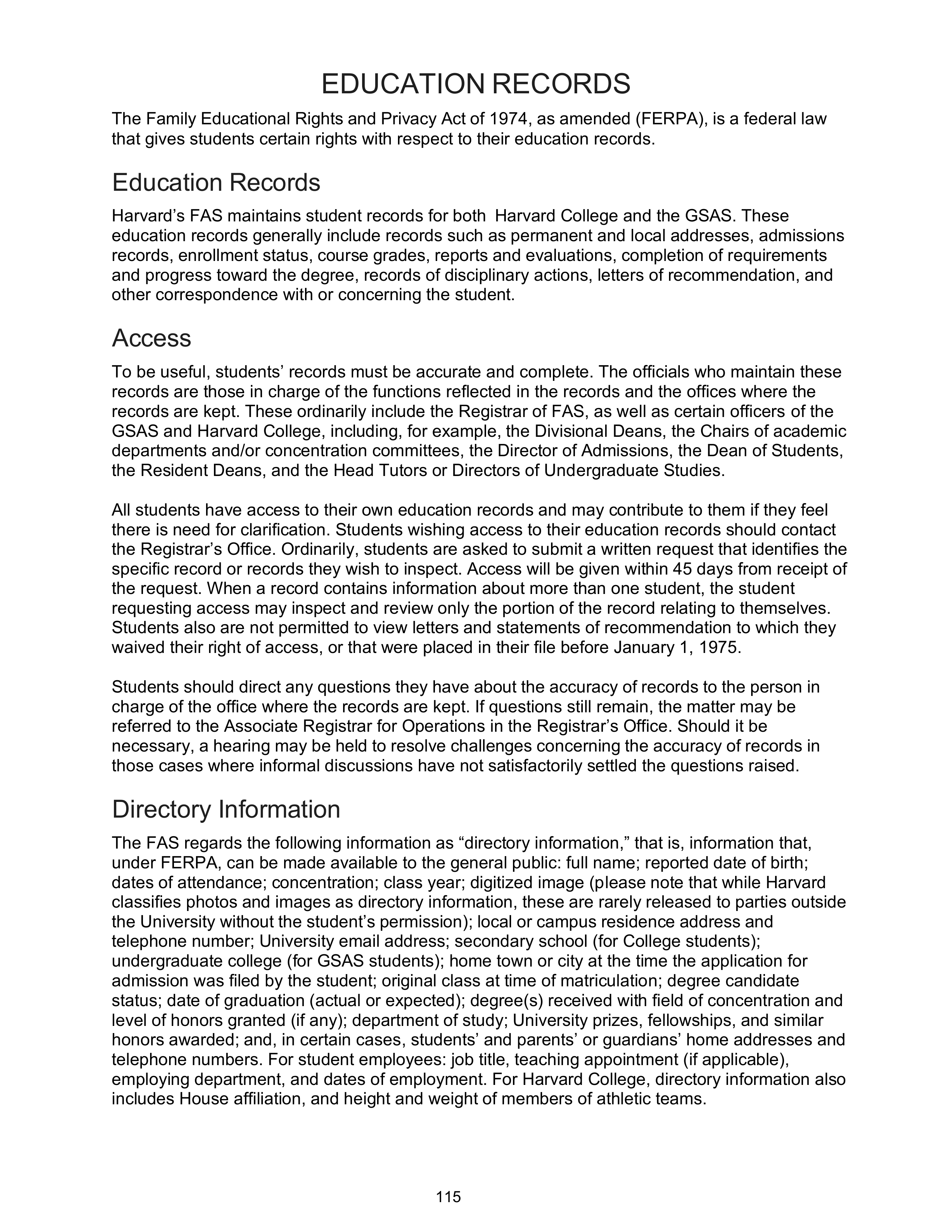 Harvard College Student Handbook — page 114