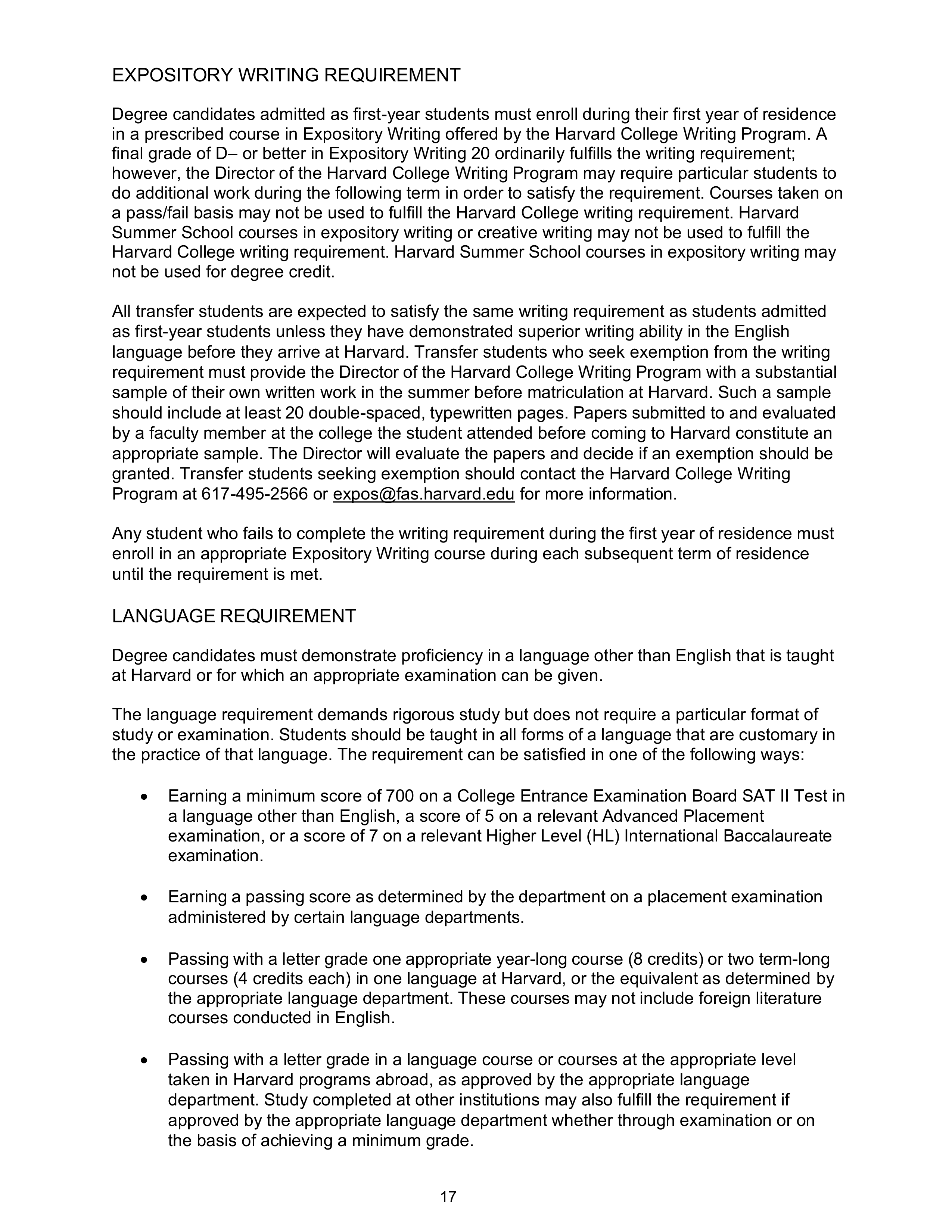 Harvard College Student Handbook — page 16