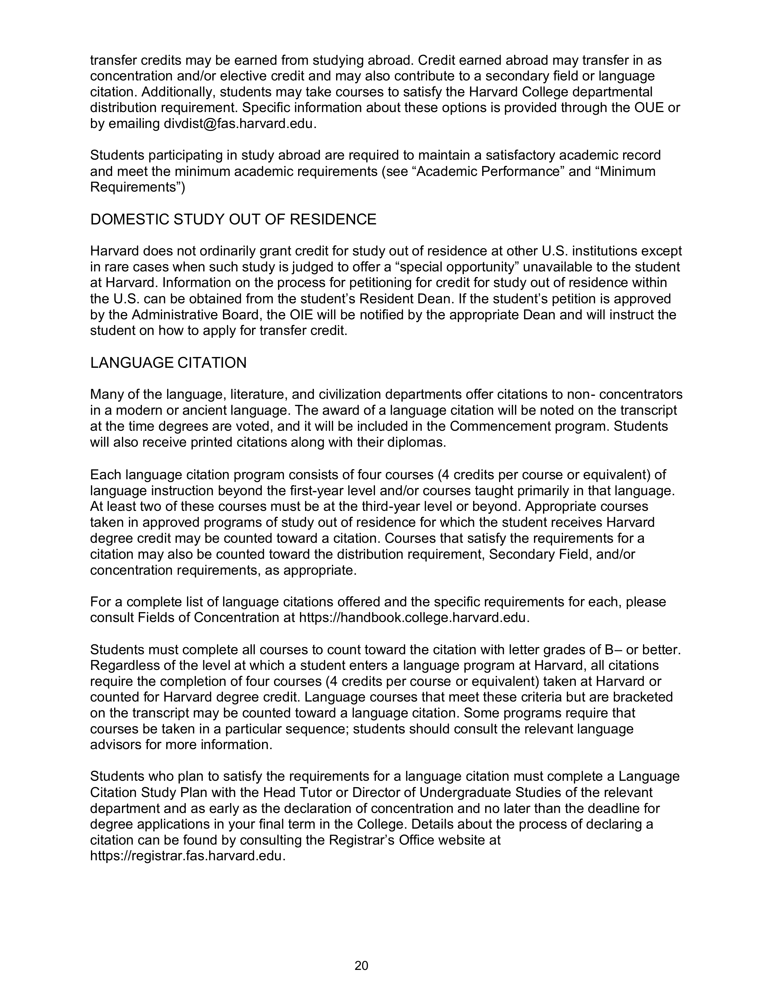 Harvard College Student Handbook — page 19