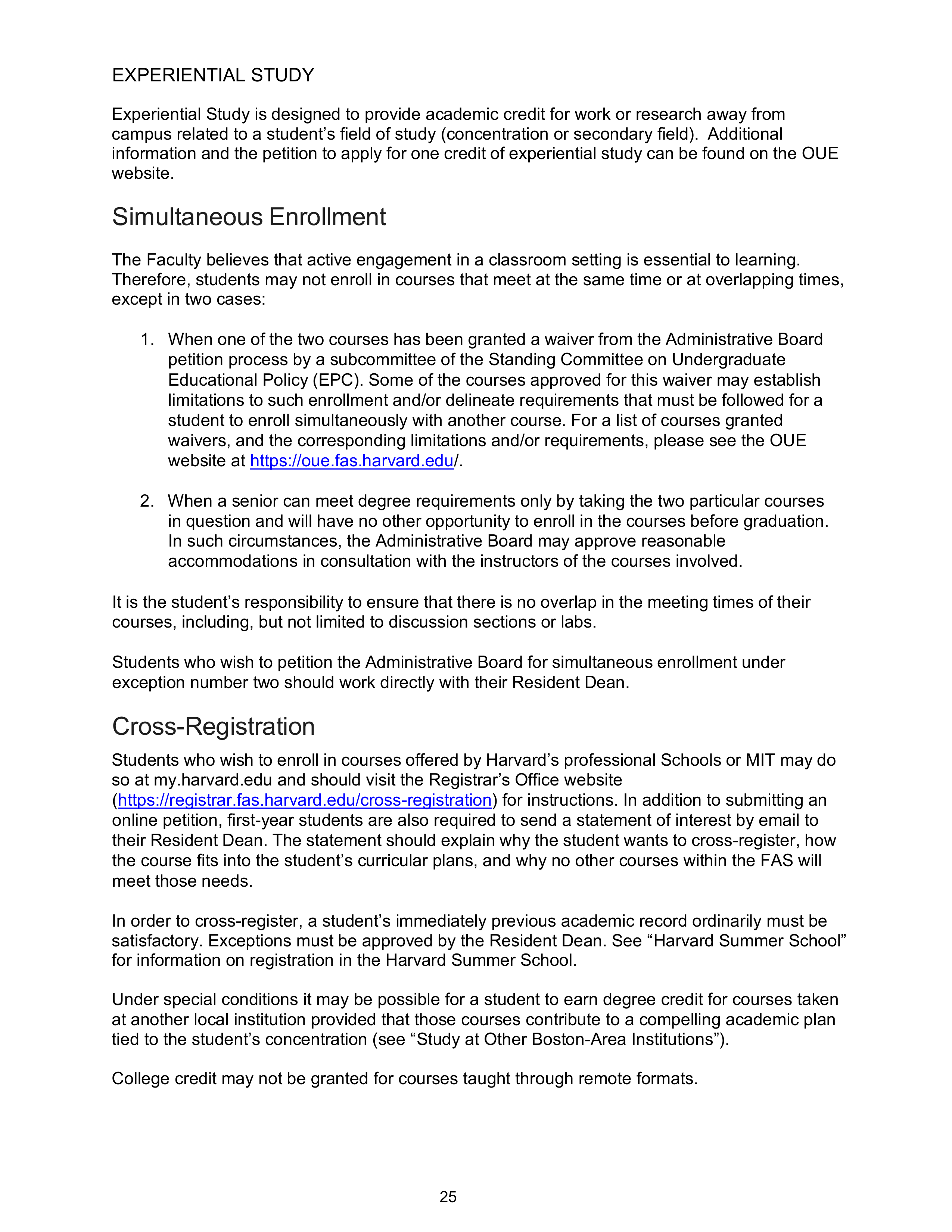 Harvard College Student Handbook — page 24