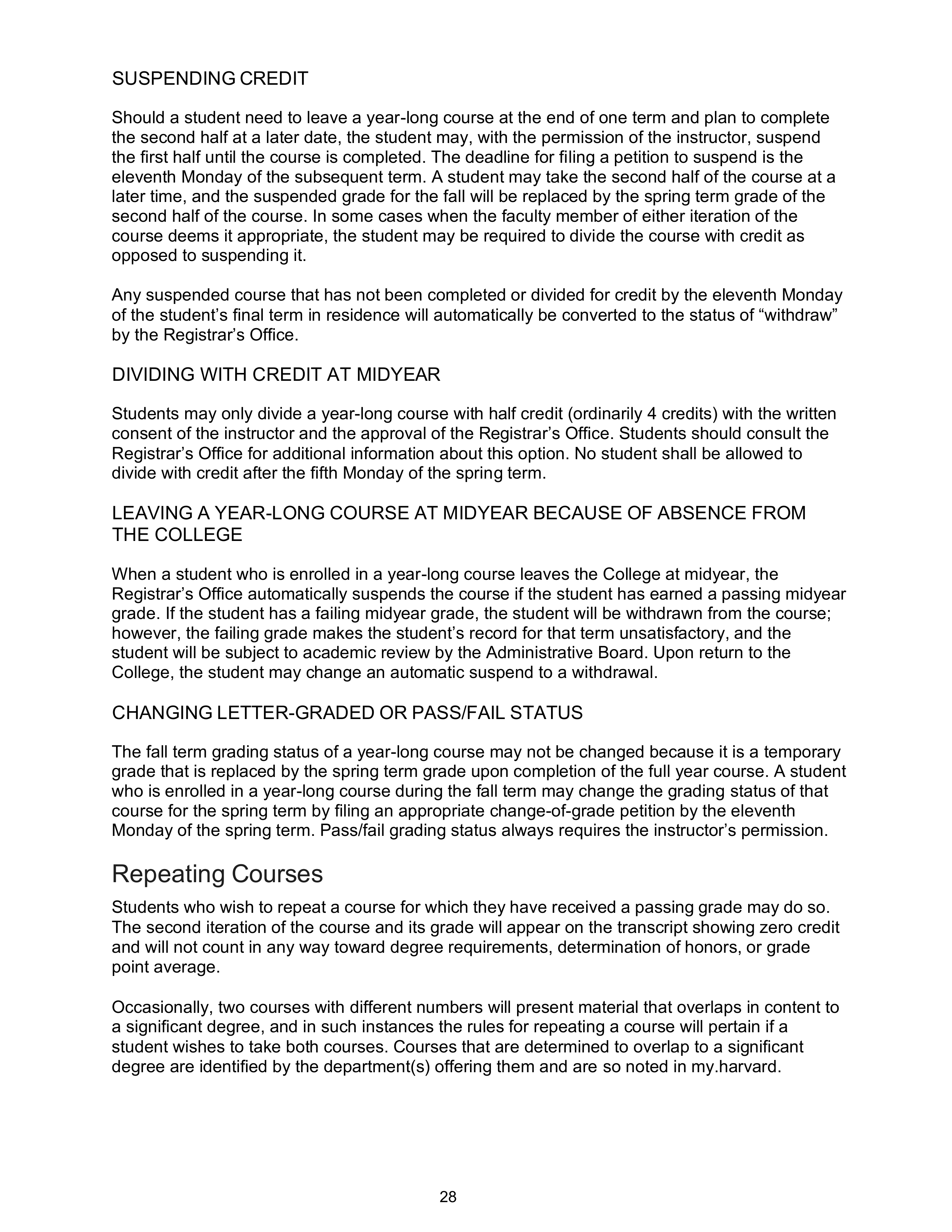 Harvard College Student Handbook — page 27